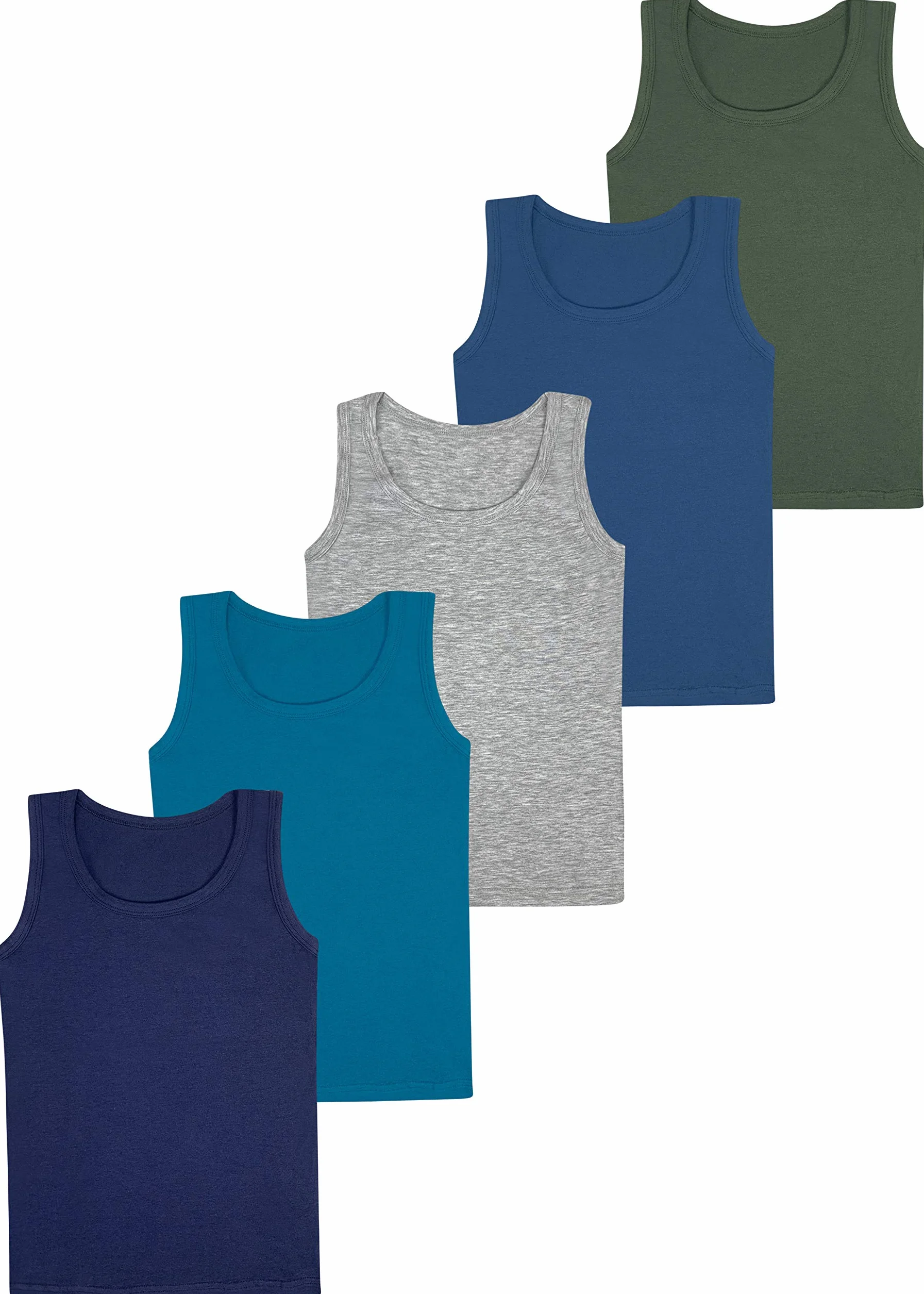 LOREZA ® 5 chłopięcy podkoszulek, bawełniany tank top - podstawowy