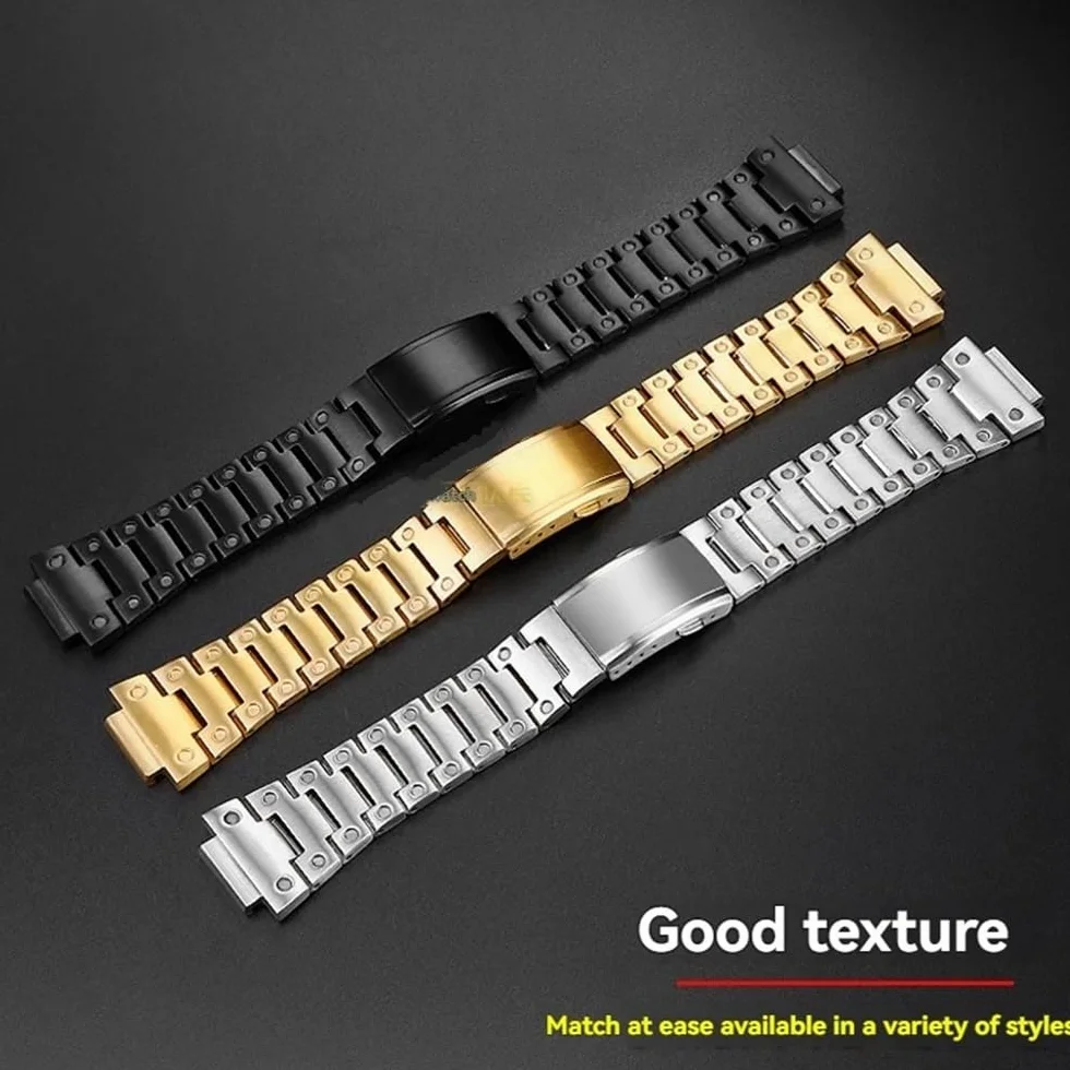 16 mm metalowy pasek do zegarka ze stali nierdzewnej pasujący do Casio G-SHOCK GM2100/GA2100