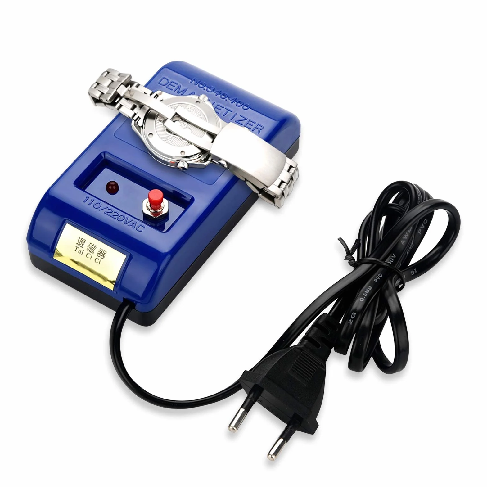 Demagnetyzator do zegarków, profesjonalne narzędzie do naprawy demagnetyzatora Naprawa zegarka Demagnetyzator zegarek kwarcowy Narzędzie do naprawy rozmagnesowania 250V