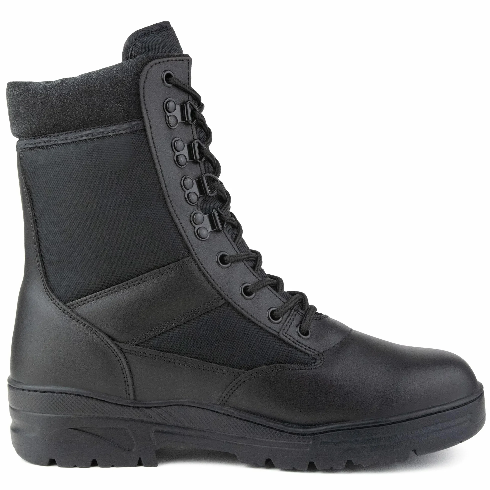Savage Island Buty bojowe czarne skórzane patrol