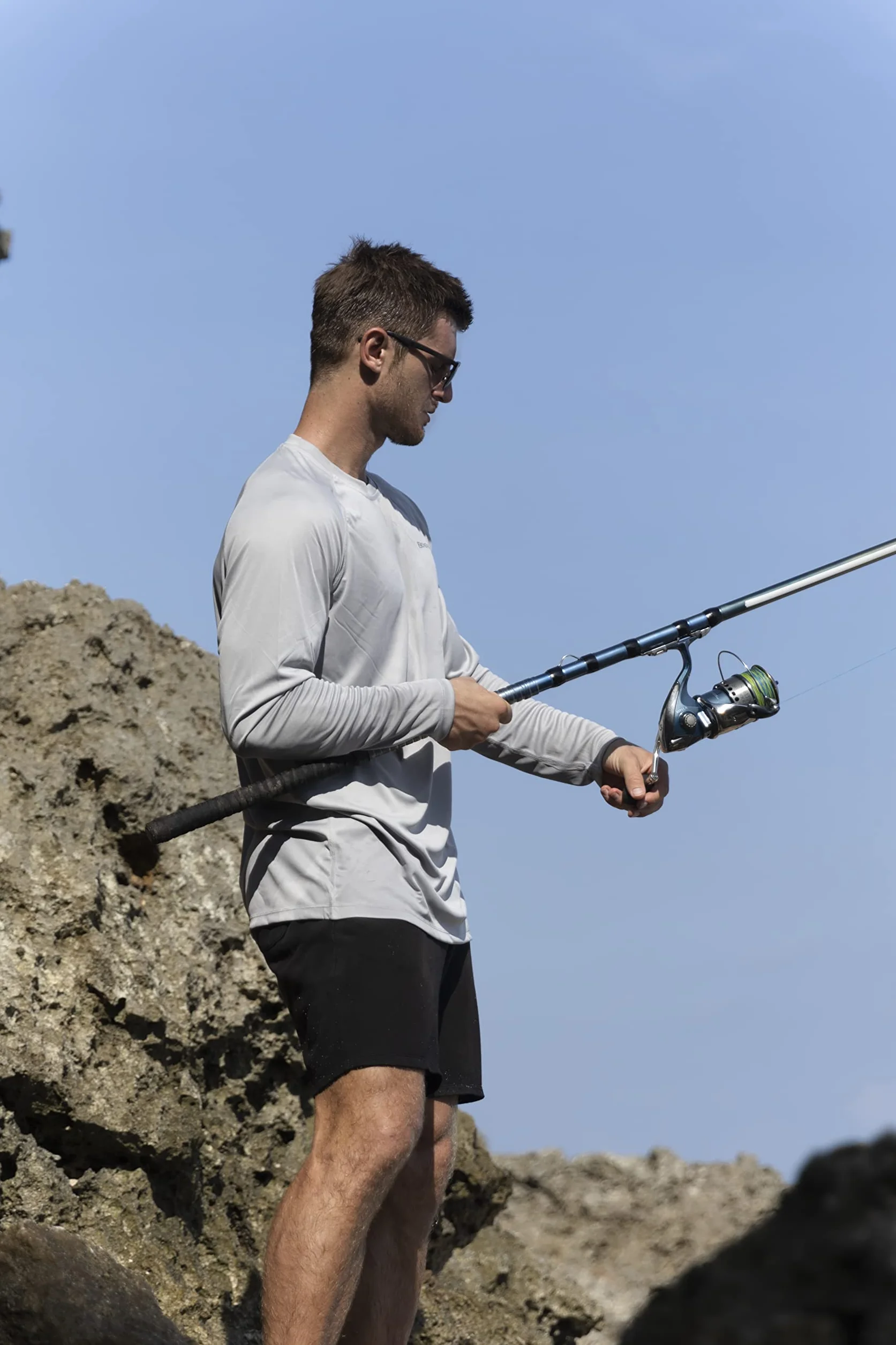 ZENGVEE Rashguard męska koszulka chroniąca przed promieniowaniem UV UPF 50+, szybkoschnąca, lekka, oddychająca, ochrona przed słońcem, do surfowania, pływania, biegania, 3 sztuki w opakowaniu
