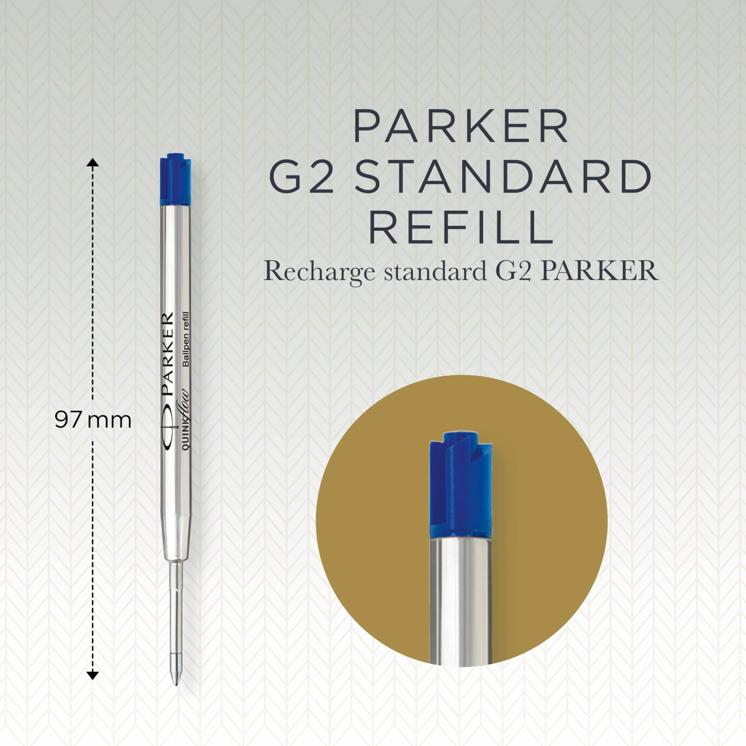 Parker Quinkflow 2119152 Naboje do Piór, Niebieski, 3 Sztuki