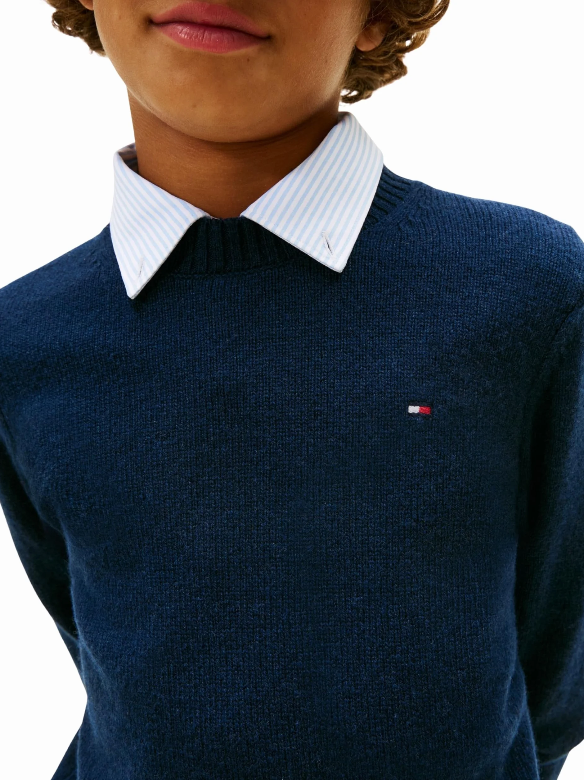 Tommy Hilfiger Inne swetry Chłopcy Lambswool Cn Sweater Kb0kb10348
