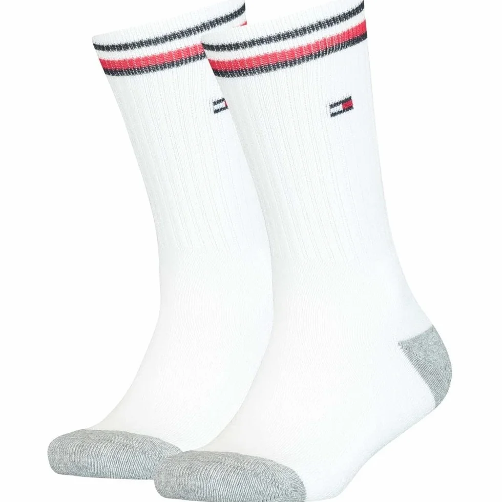 Tommy Hilfiger Tommy Hilfiger Iconic Kids' Sports skarpetki dziecięce, uniseks, 2 sztuki, biały, 35-38
