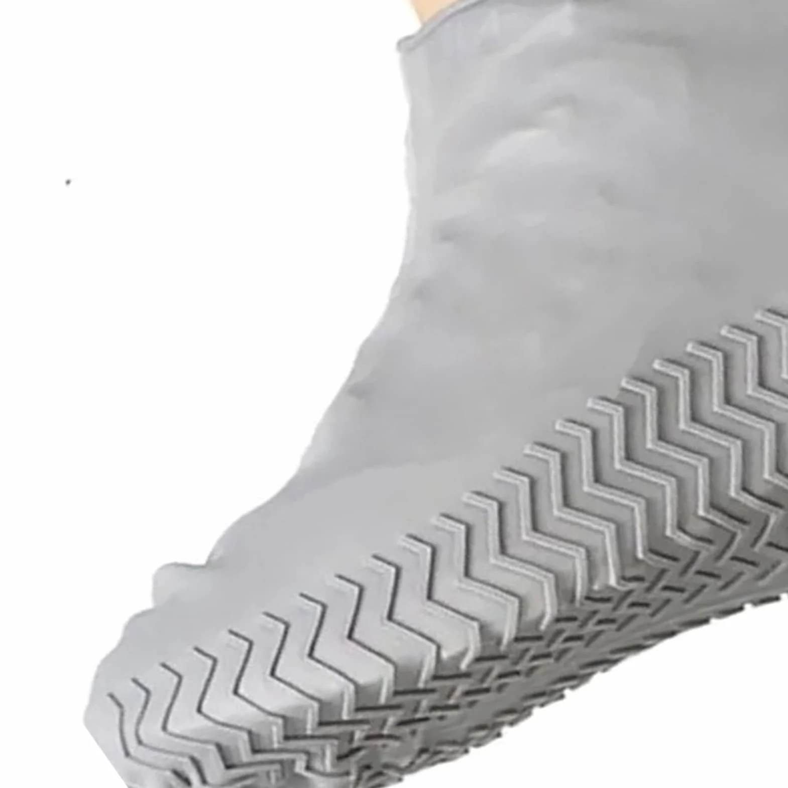 1 para Wodoodporny Silikonowy Pokrowiec na Buty Resuable Outdoor Przeciwdeszczowe Ochraniacze na Buty dla Kobiet Mężczyzn (Szary)