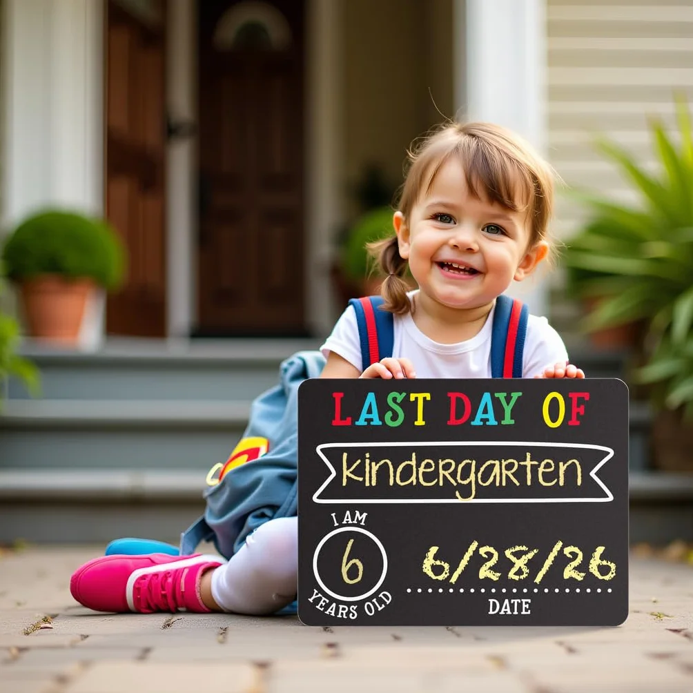 Pearhead Pierwszy I Ostatni Dzień Szkoły School Fotokompartament Signs, Idealne Tablice Chalkboard Do Kompletowania Pierwszego I Ostatniego Dnia Szkoły