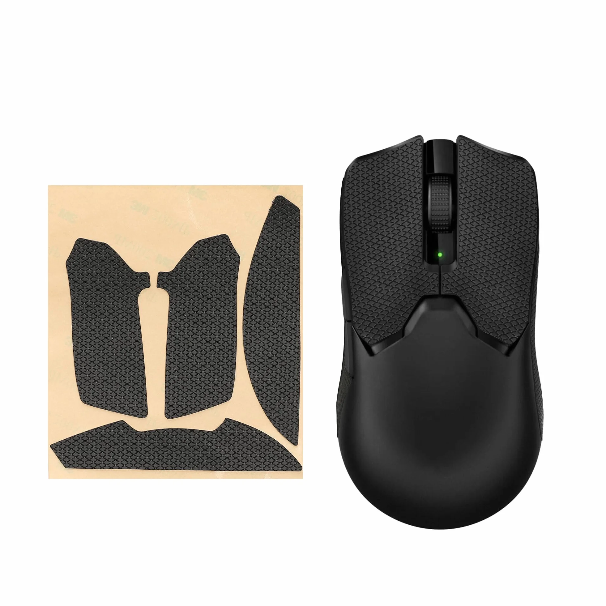 kwmobile Owijka do myszy Kompatybilna z Razer Viper V2 Pro - Antypoślizgowa imitacja skóry - Czarna
