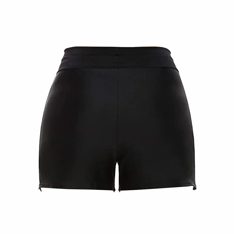 damskie spodenki kąpielowe szorty kąpielowe, krótkie, suche stroje kąpielowe sportowe ze sznurkiem S-2XL
