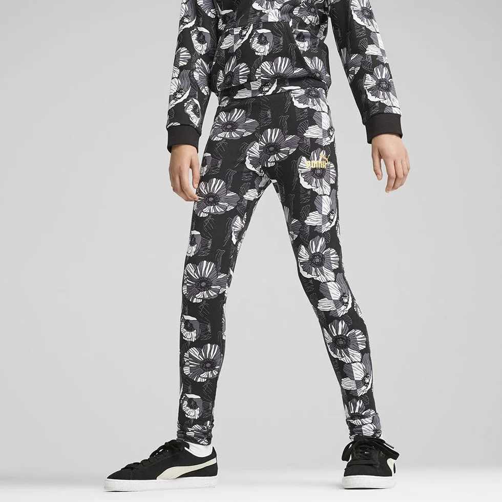 PUMA Ess+ Class Act Legginsy Aop G - Rajstopy Dziewczynki