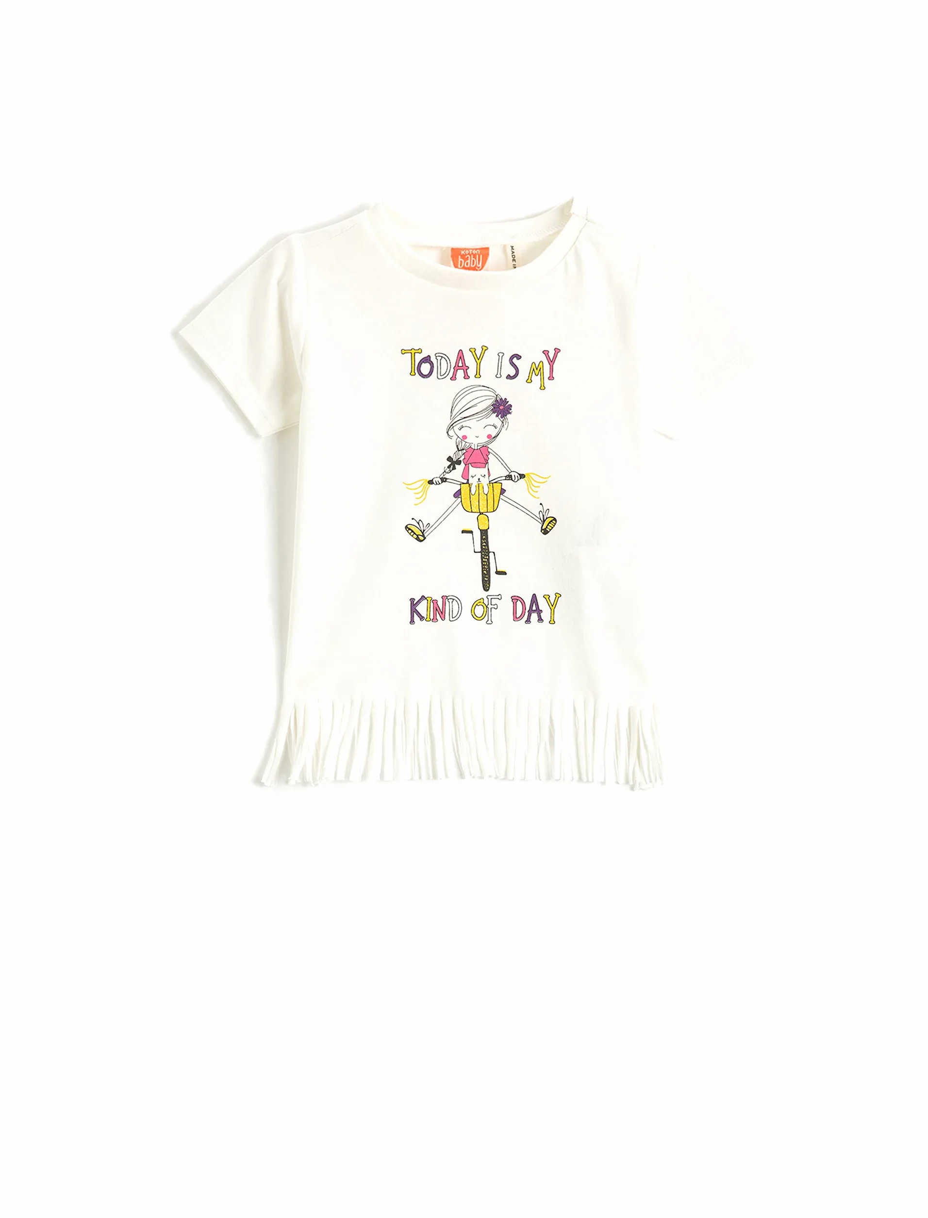 Koton Koszulka Niemowlęta Koszulka z krótkim rękawem z nadrukiem Crew Neck