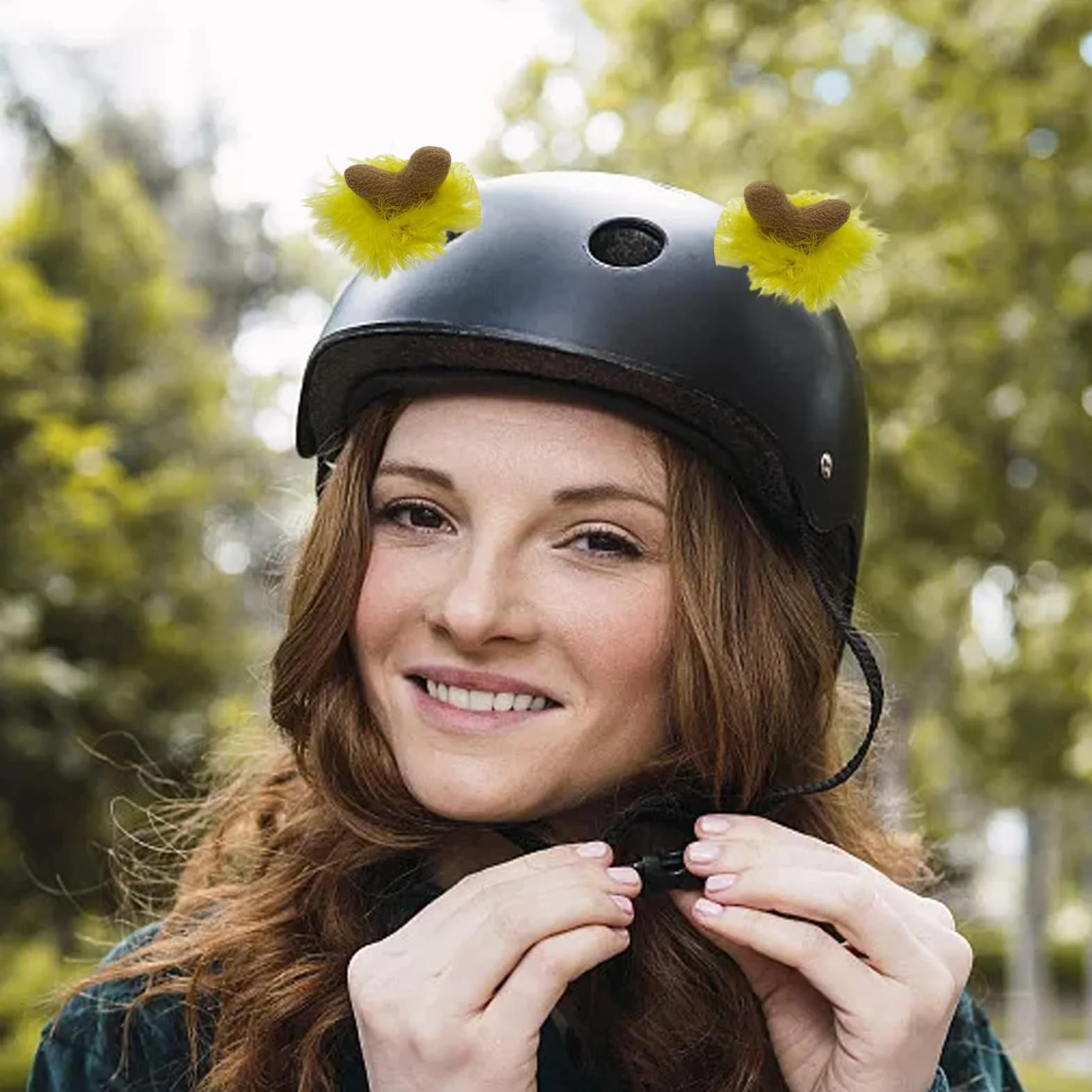 Pluszowe rogi jelenia, poro?e kasków motocyklowych,Ozdoba z pluszowego poro?a | ?liczne dekoracje do jazdy snowboardzie, akcesoria do kasków motocyklowych do jazdy nartach, jazdy