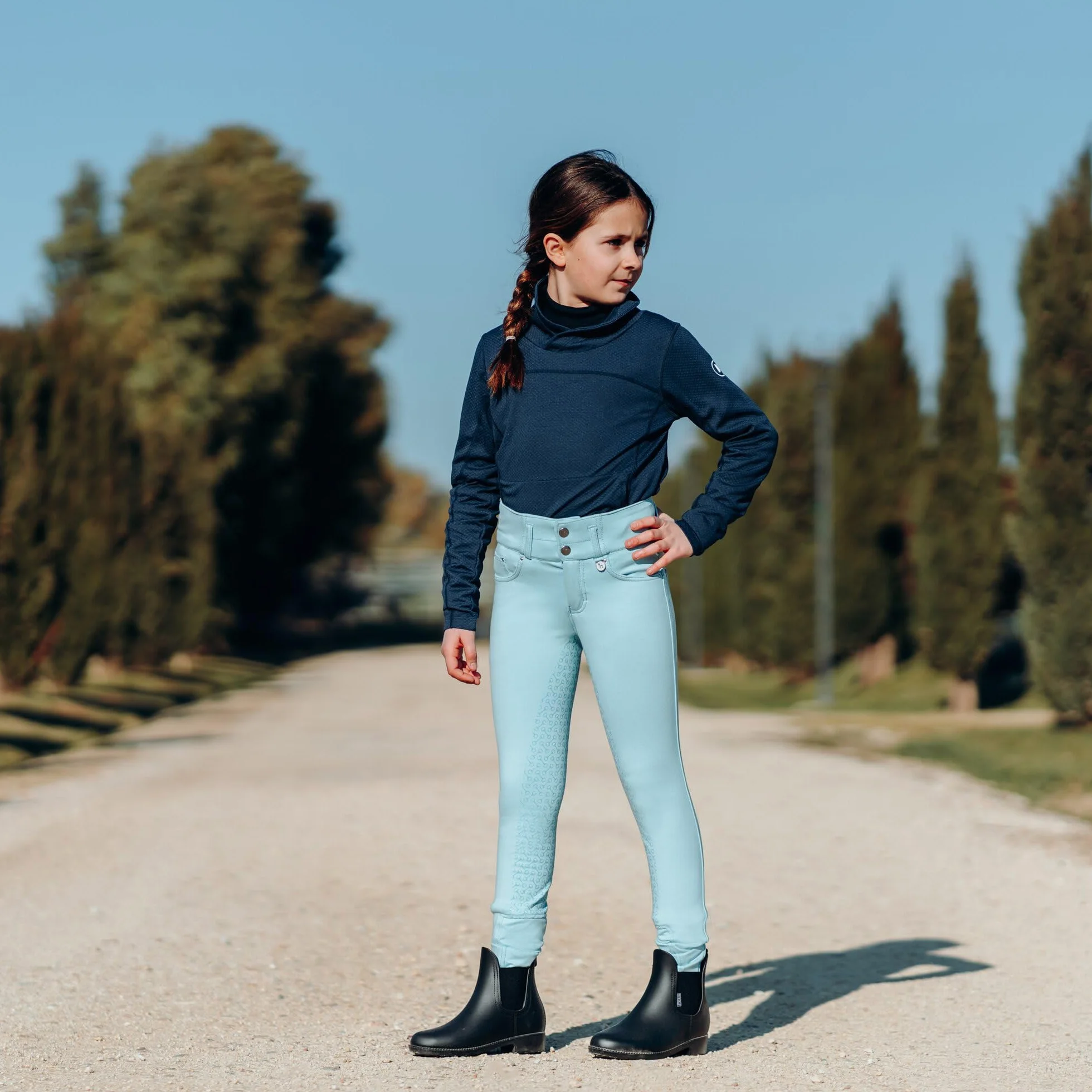HORZE Dziecięce buty do jazdy konnej Bonn, dziewczęce gumowe buty do stajni, wodoodporne