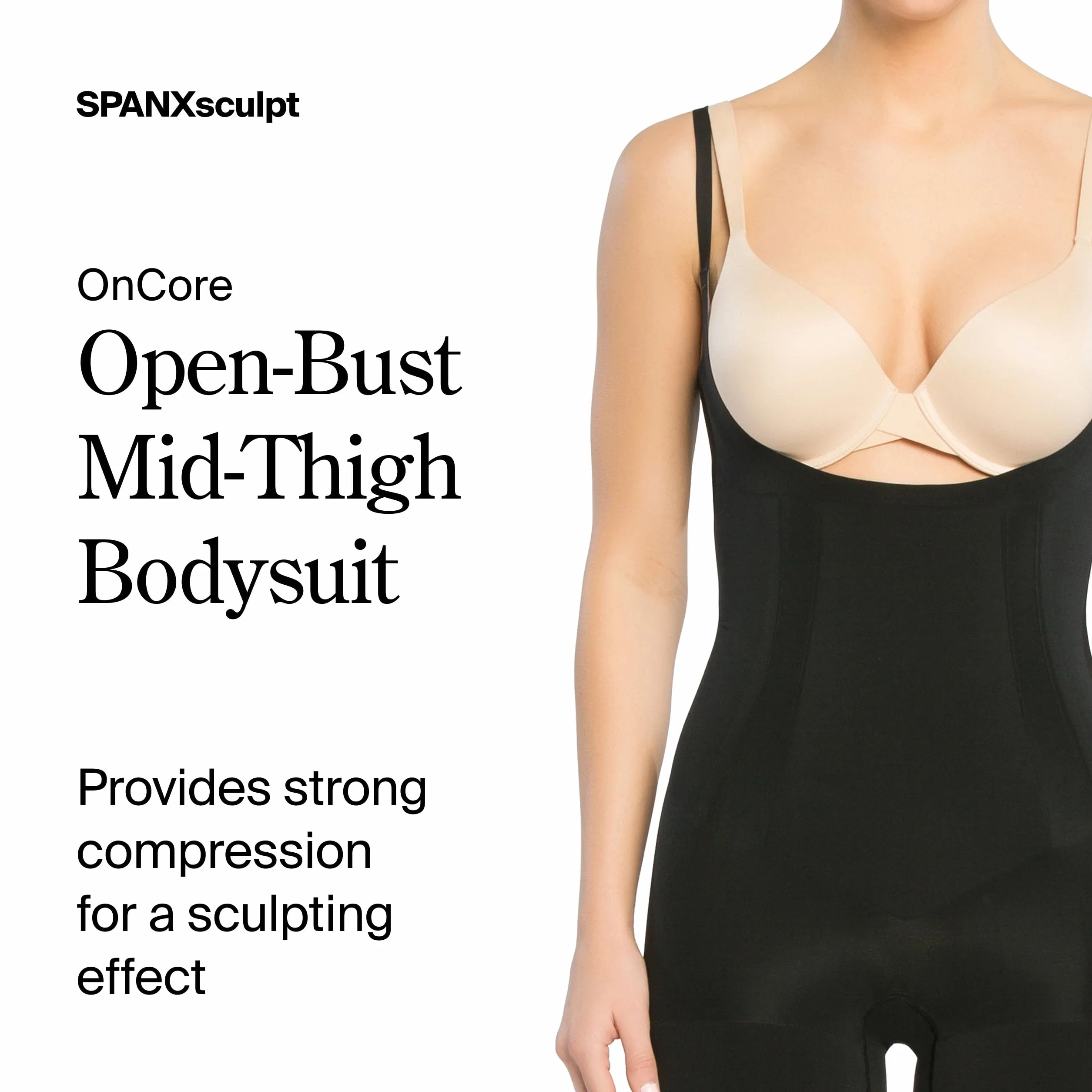 Spanx Damskie body modelujące, Czarny (Very Black 000), 42-44