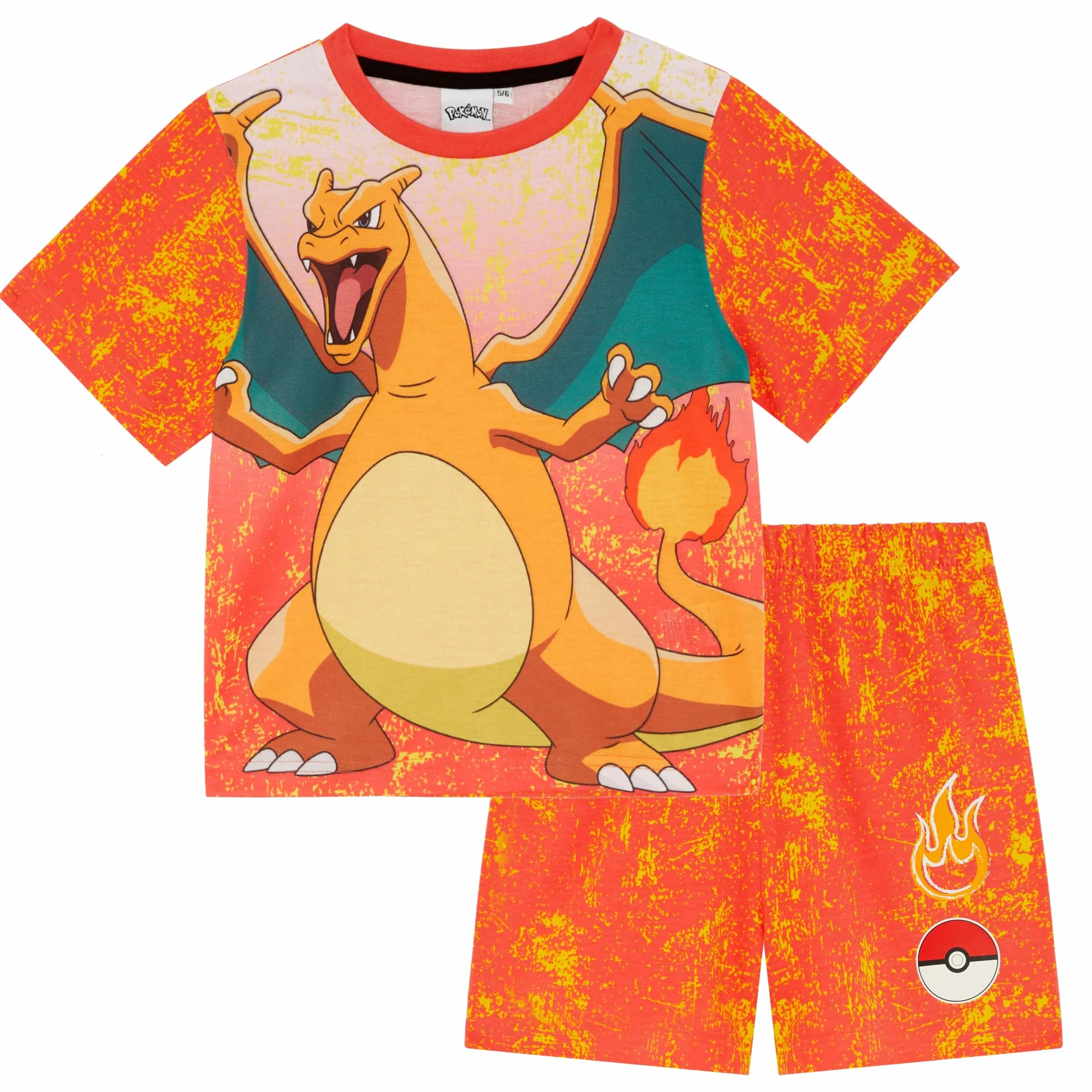 Charizard Originals krótka piżama retro