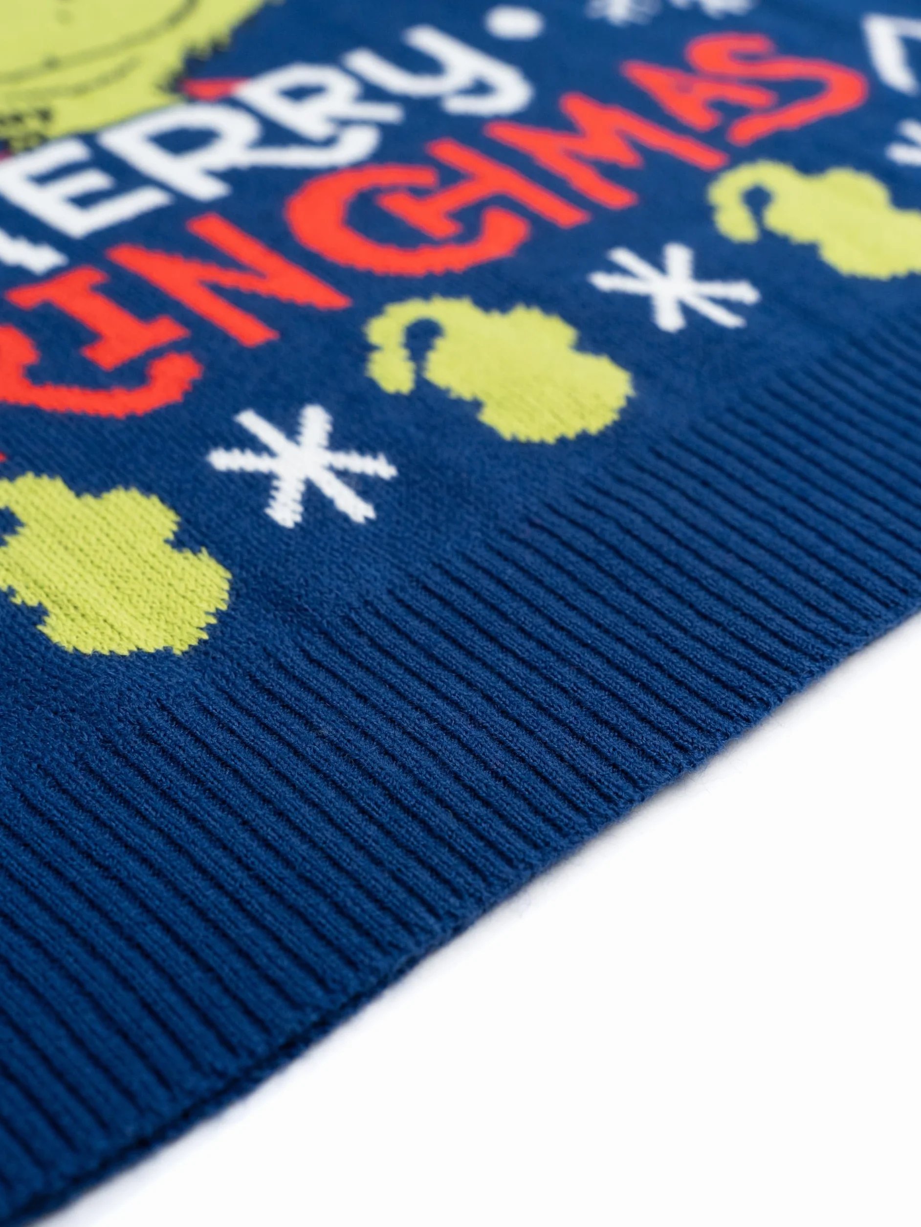 United Labels The Grinch sweter bożonarodzeniowy dla dzieci – Merry Grinchmas zimowa dzianina bluza Ugly Christmas Sweater Boże Narodzenie niebieski