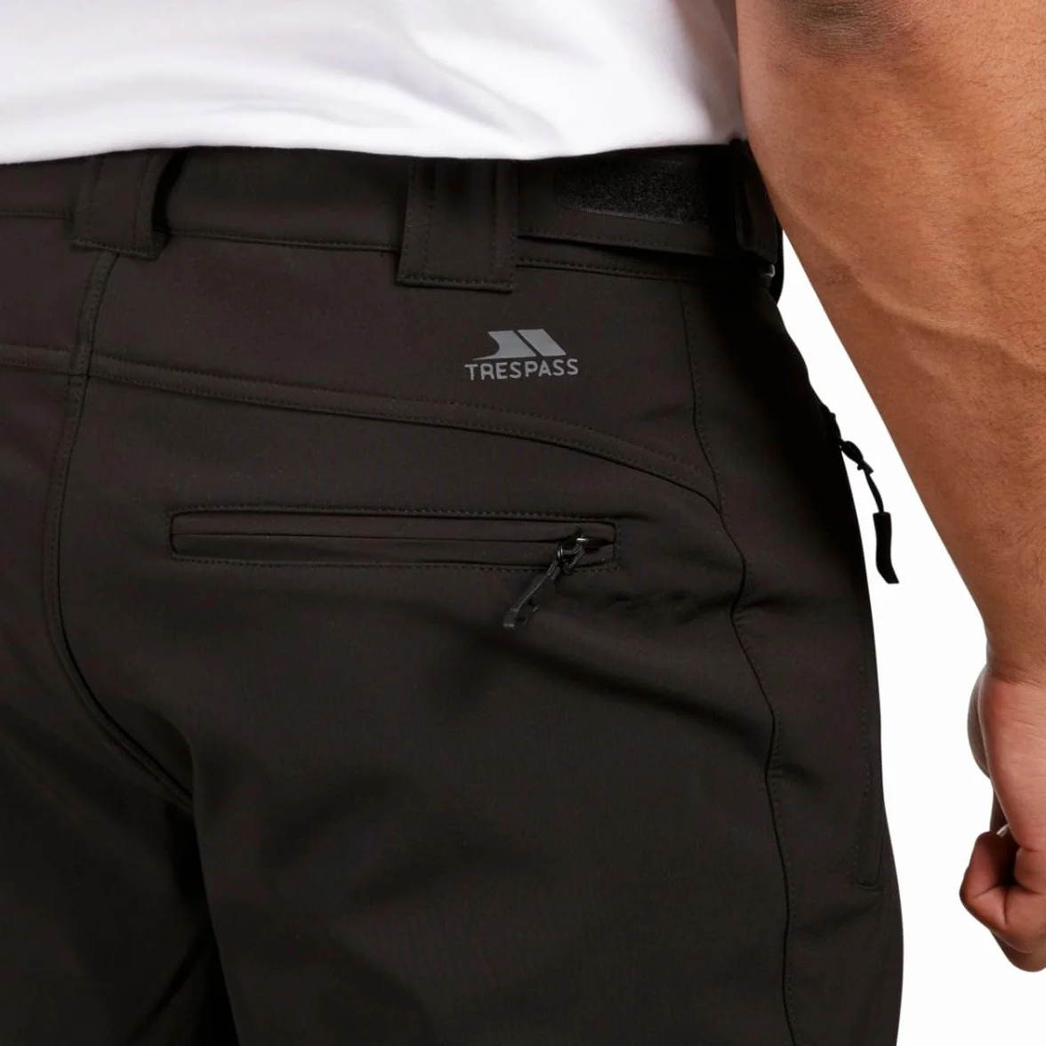 Trespass Hemic - Trespass HEMIC Softshell spodnie męskie - czarne X, L Mężczyźni
