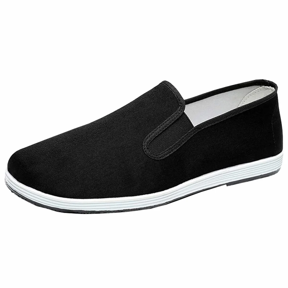 Kapcie w stylu chińskim Kung Fu Martial Arts Tai Chi buty gumowa podeszwa, uniseks, czarne
