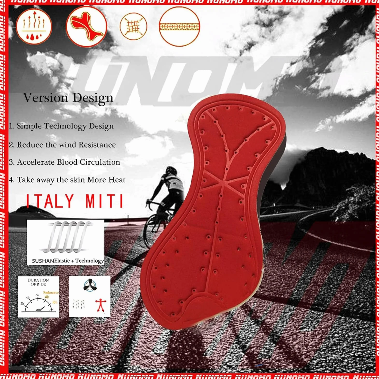 Męski kombinezon triathlonowy z krótkim rękawem, MTB Body Trisuit Cycling Skinsuit with Gel Pad do pływania/biegania/jazdy na rowerze, z żelową wyściółką, szybkoschnący, oddychający