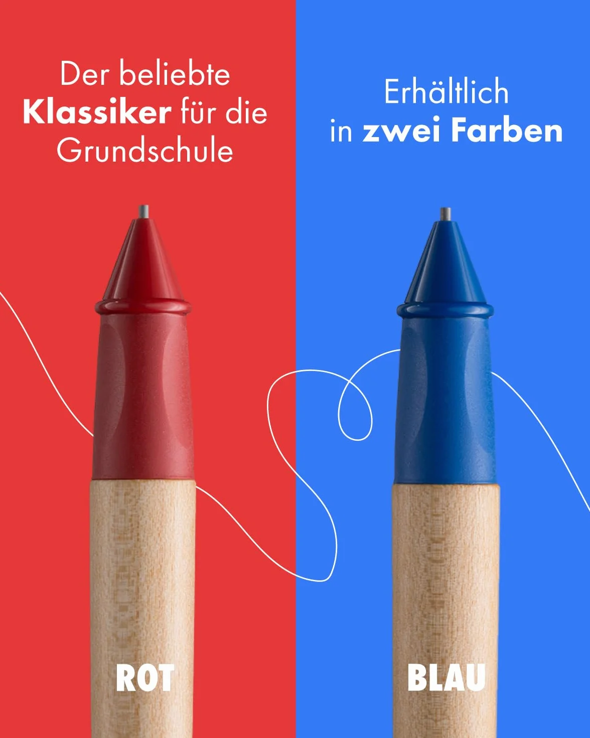 Lamy abc zestaw do nauki pisania niebieski wraz z opakowaniem na prezent, 1 x pióro z cienkiej piór i 1 ołówek, antypoślizgowy uchwyt, nasadka i kostka z tworzywa sztucznego