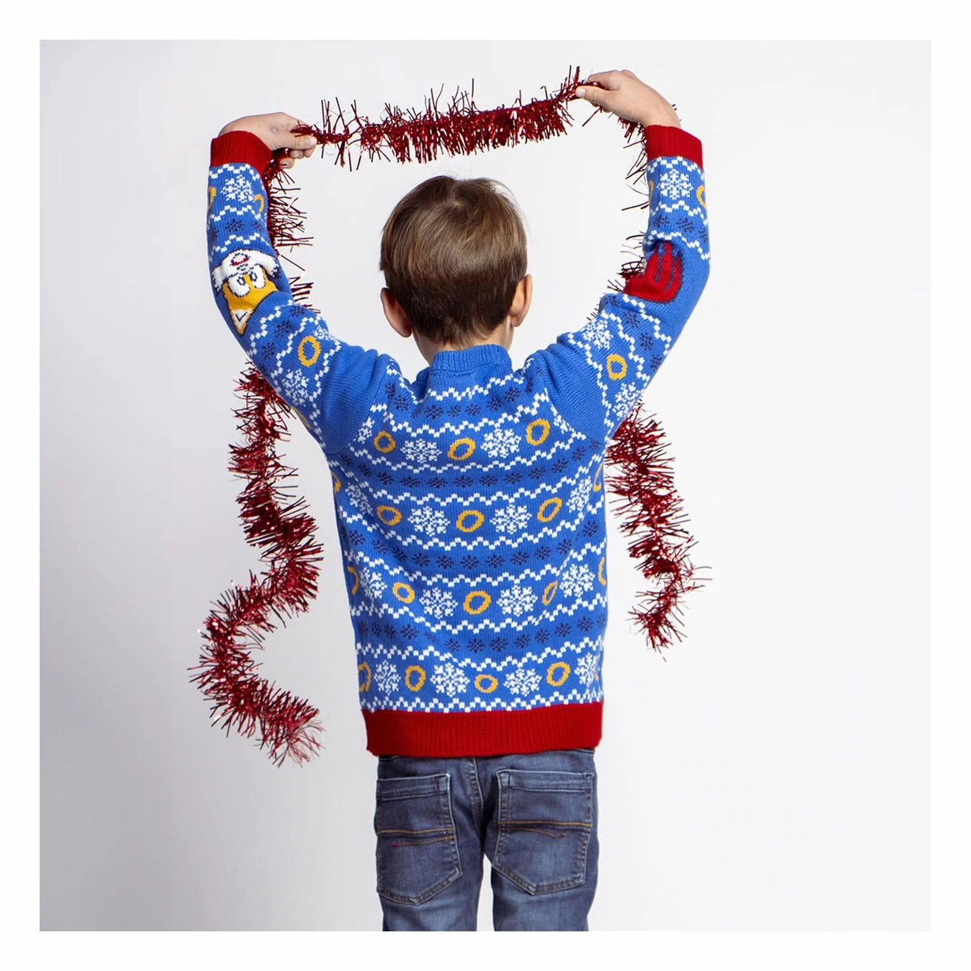 CERDÁ LIFE'S LITTLE MOMENTS Sweter Uniseks - dzieci Jersey Punto Navideño Sonic
