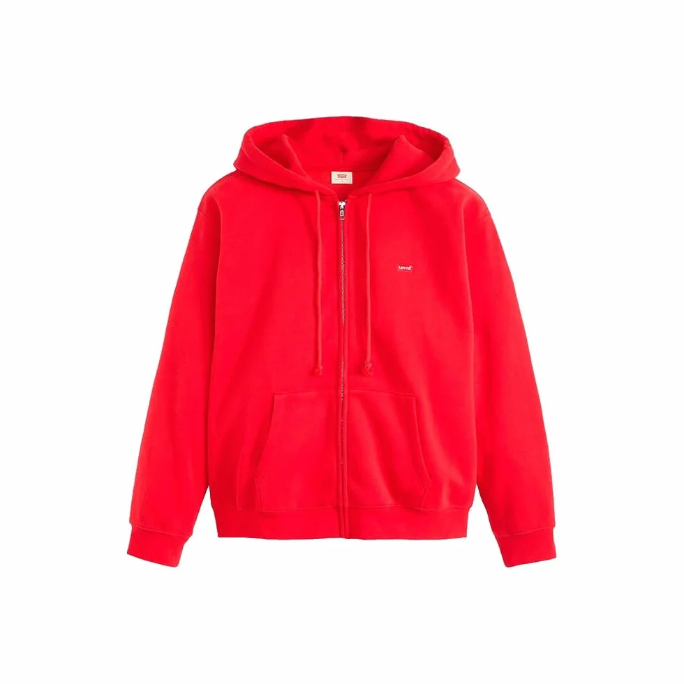 Levi's Damska bluza z kapturem Everyday Zip Hoodie, czerwony (True Red), XS