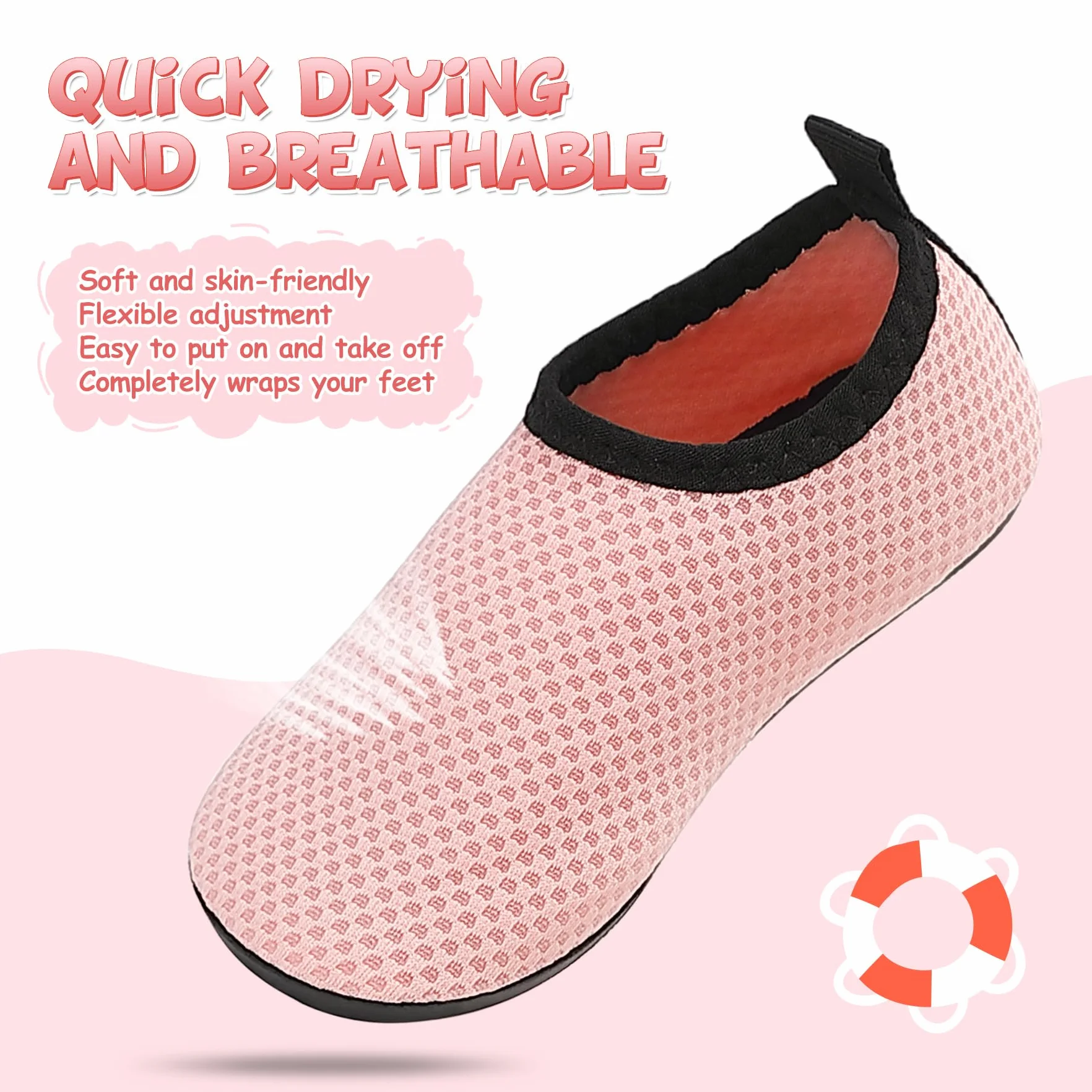 Sixspace Buty kąpielowe, dziecięce, szybkoschnące, do pływania, antypoślizgowe, lekkie buty plażowe, dla chłopców i dziewczynek, buty do surfowania, dla małych dzieci, na plażę, basen, rozm. 24-35