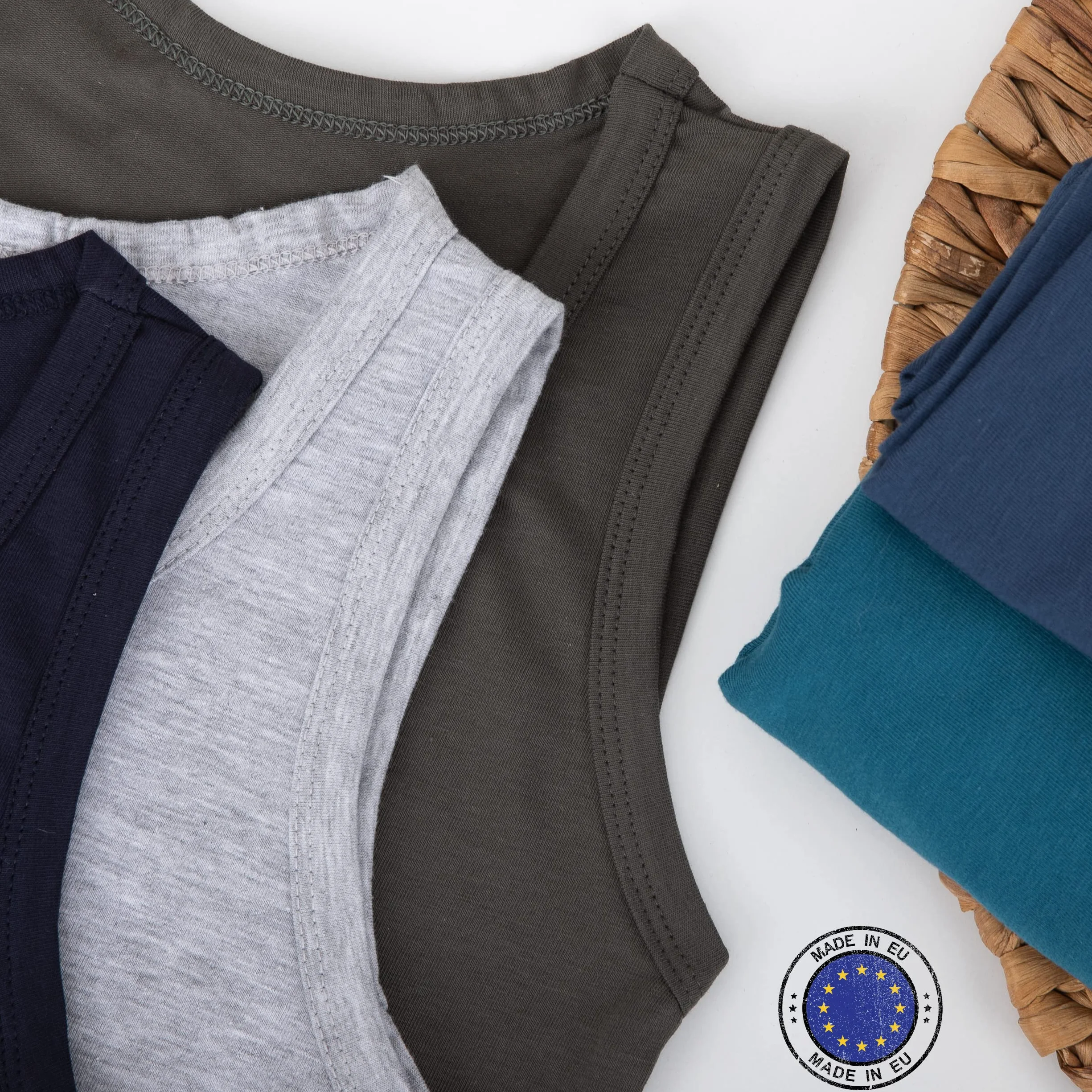 LOREZA ® 5 chłopięcy podkoszulek, bawełniany tank top - podstawowy