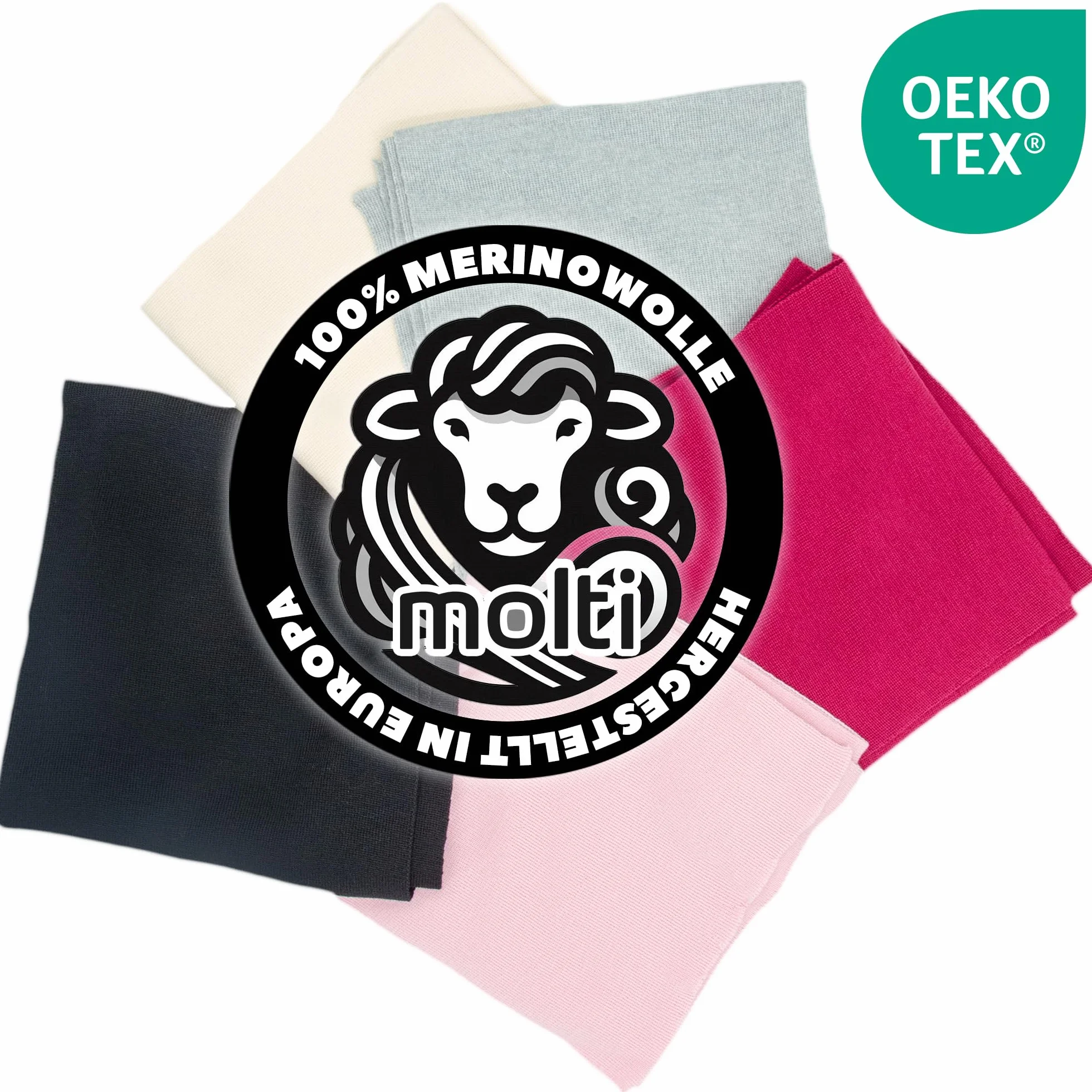 molti Zestaw damskiej czapki i szalika – 100% wełna z merynosów, Öko-Tex Standard 100, czapka beanie i szal z dzianiny, ocieplająca, oddychająca i hipoalergiczna, rozmiary: czapka 55-60 cm, szal 204 x
