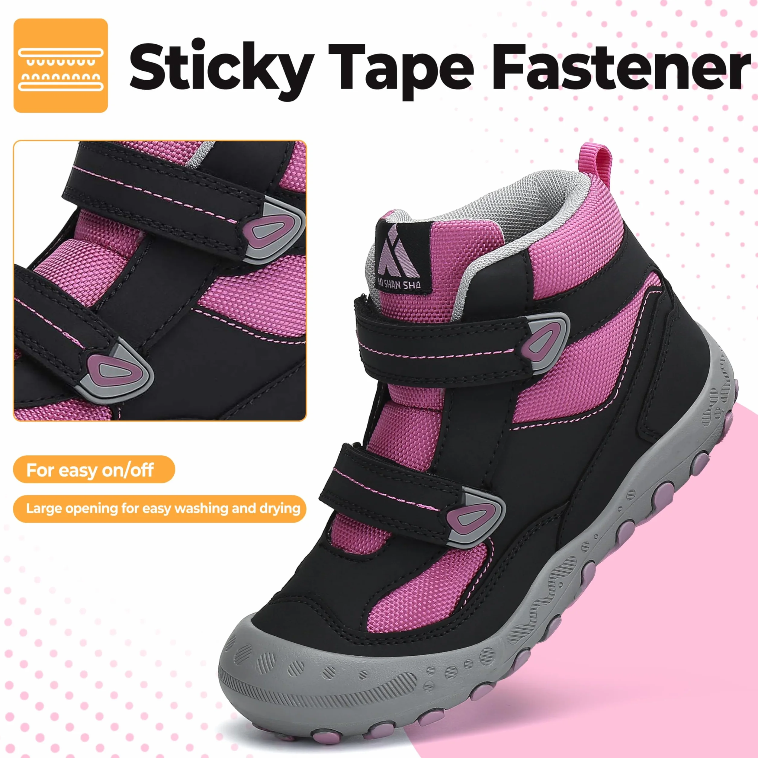 Mishansha Dziewczęce Lekkie Oddychające Buty trekkingowe Buty trekkingowe Outdoor Buty Sportowe GR.24-38