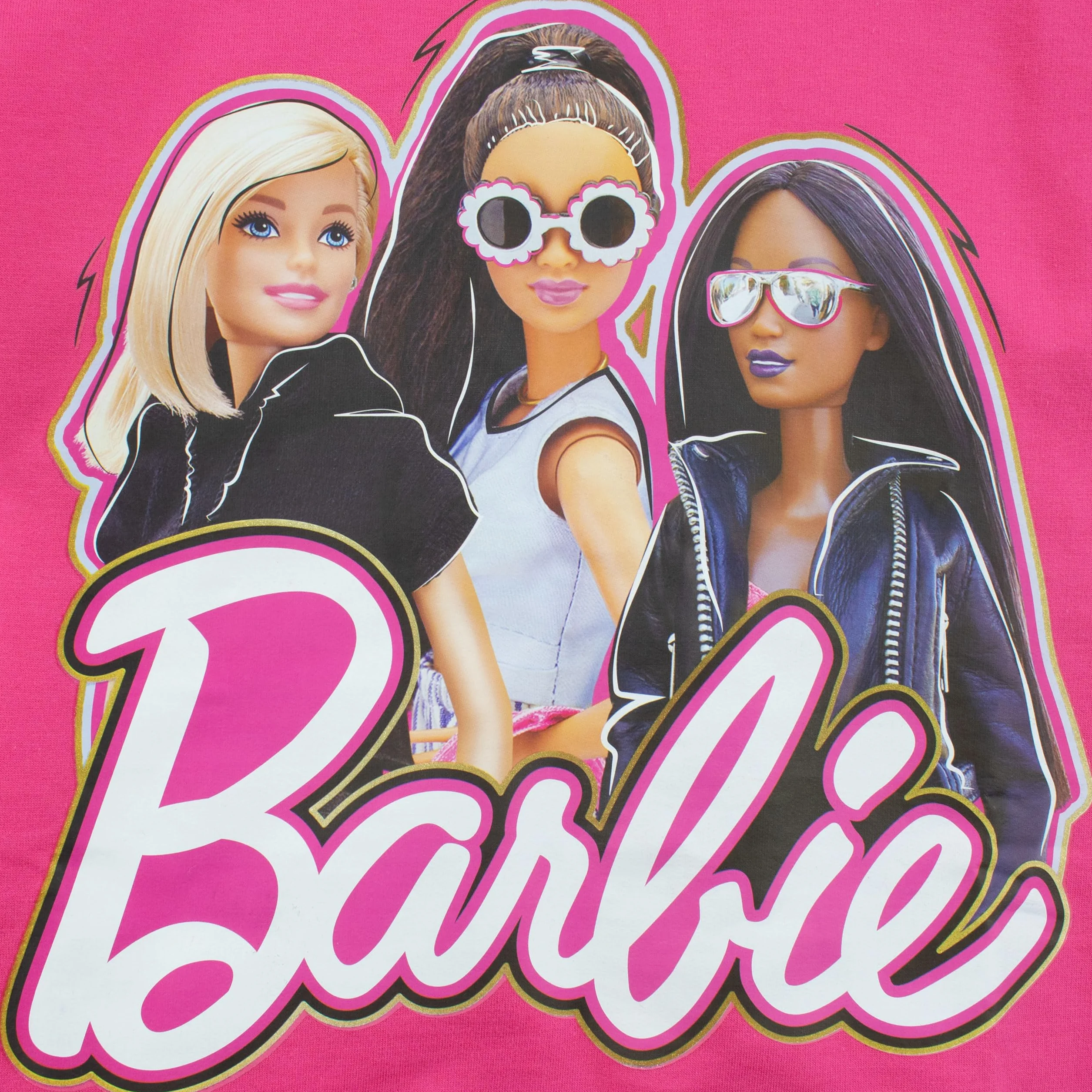 Zestaw bluzy i legginsów Barbie | Zestaw koordynacyjny | Stroje i zestawy ubrań dla dziewcząt | Wiek od 4 do 12 lat| Oficjalne gadżety Barbie