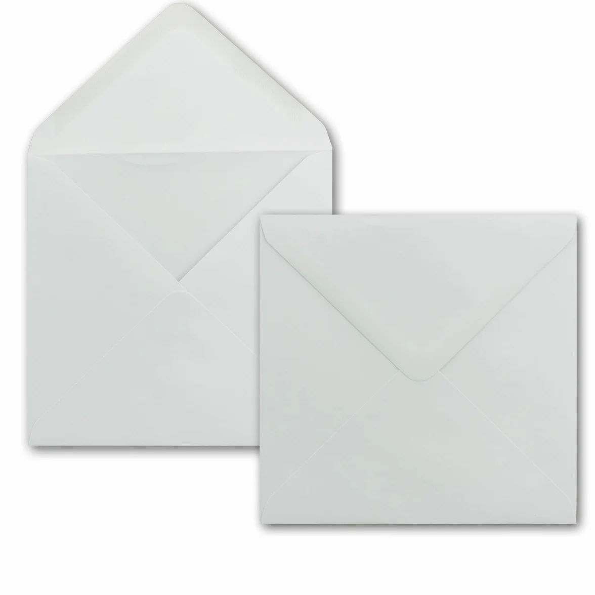 25 kwadratowych kopert białych 15 x 15 cm 100 g/m² klejenie na mokro koperty bez okienka, idealne na Boże Narodzenie, kartki z życzeniami, zaproszenia Glüxx-Agent