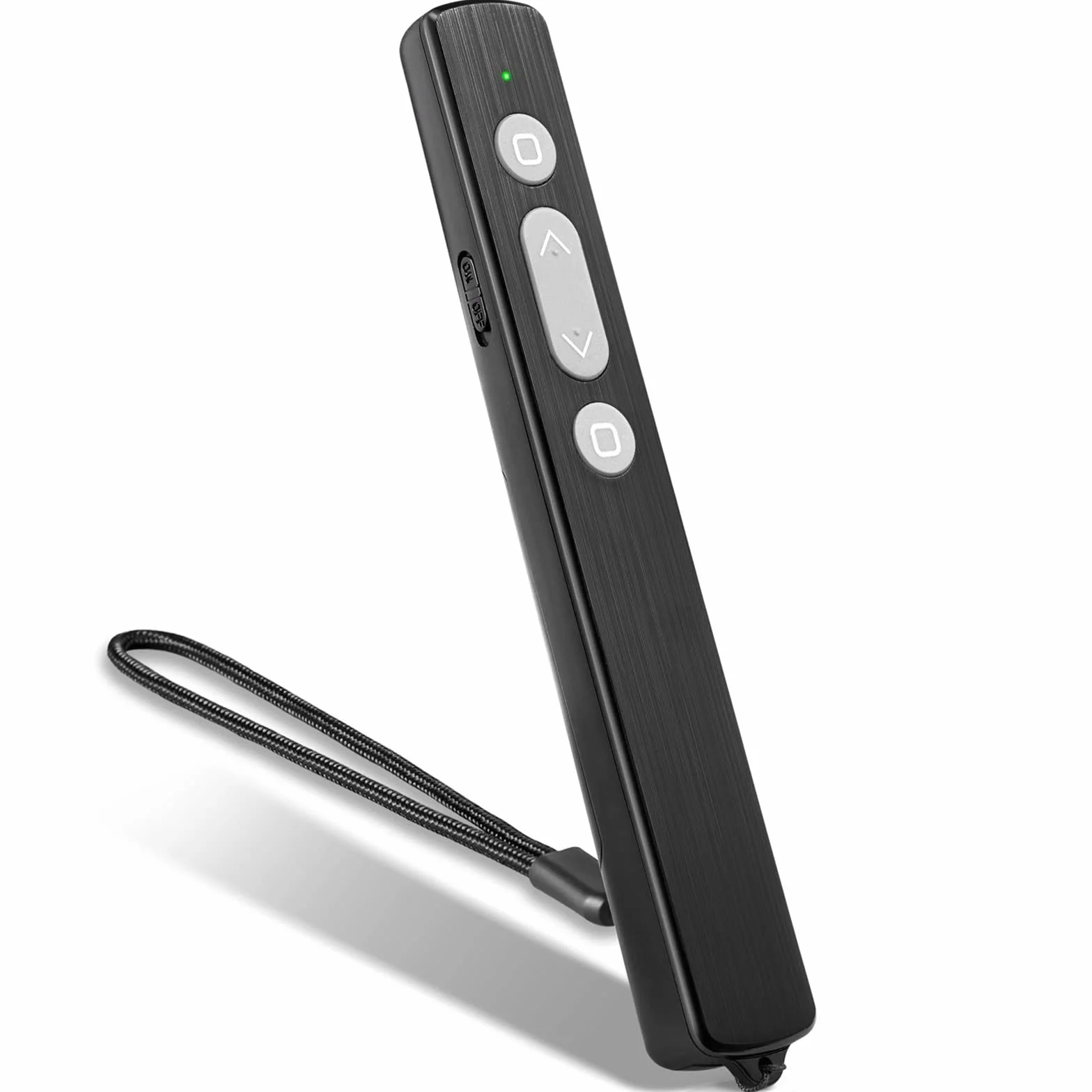 Kinizuxi Zatrzask prezentacyjny dla Powerpoint z hiperłączem i głośnością, bezprzewodowy prezenter 2,4 GHz, zdalny wskaźnik prezentacji, przesuwany Advancer PPT Clicker do komputera Mac, laptopa
