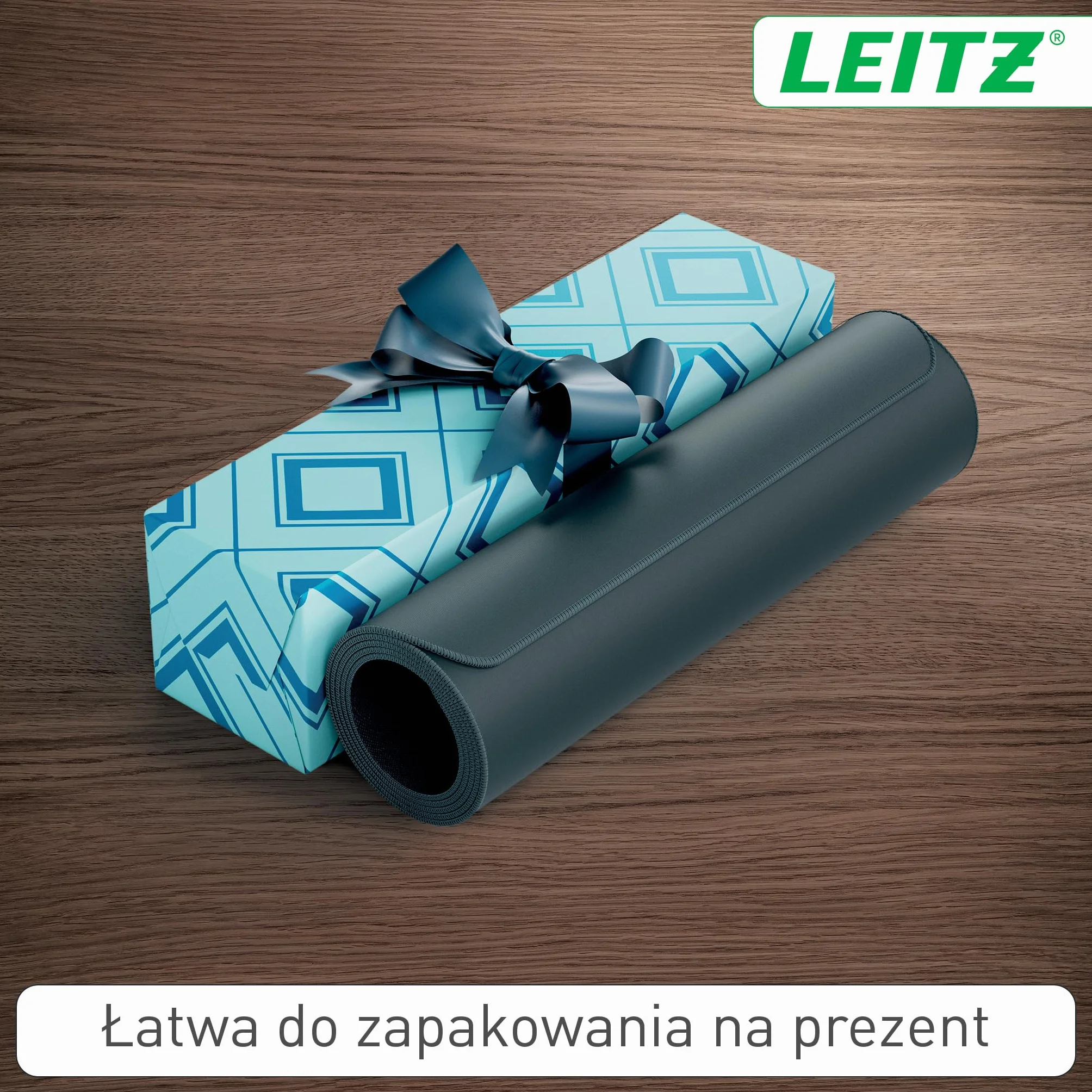 Bardzo duża podkładka Leitz pod mysz gamingową z wygodną, miękką powierzchnią - do pracy i gier komputerowych, 100 x 40 cm, szara