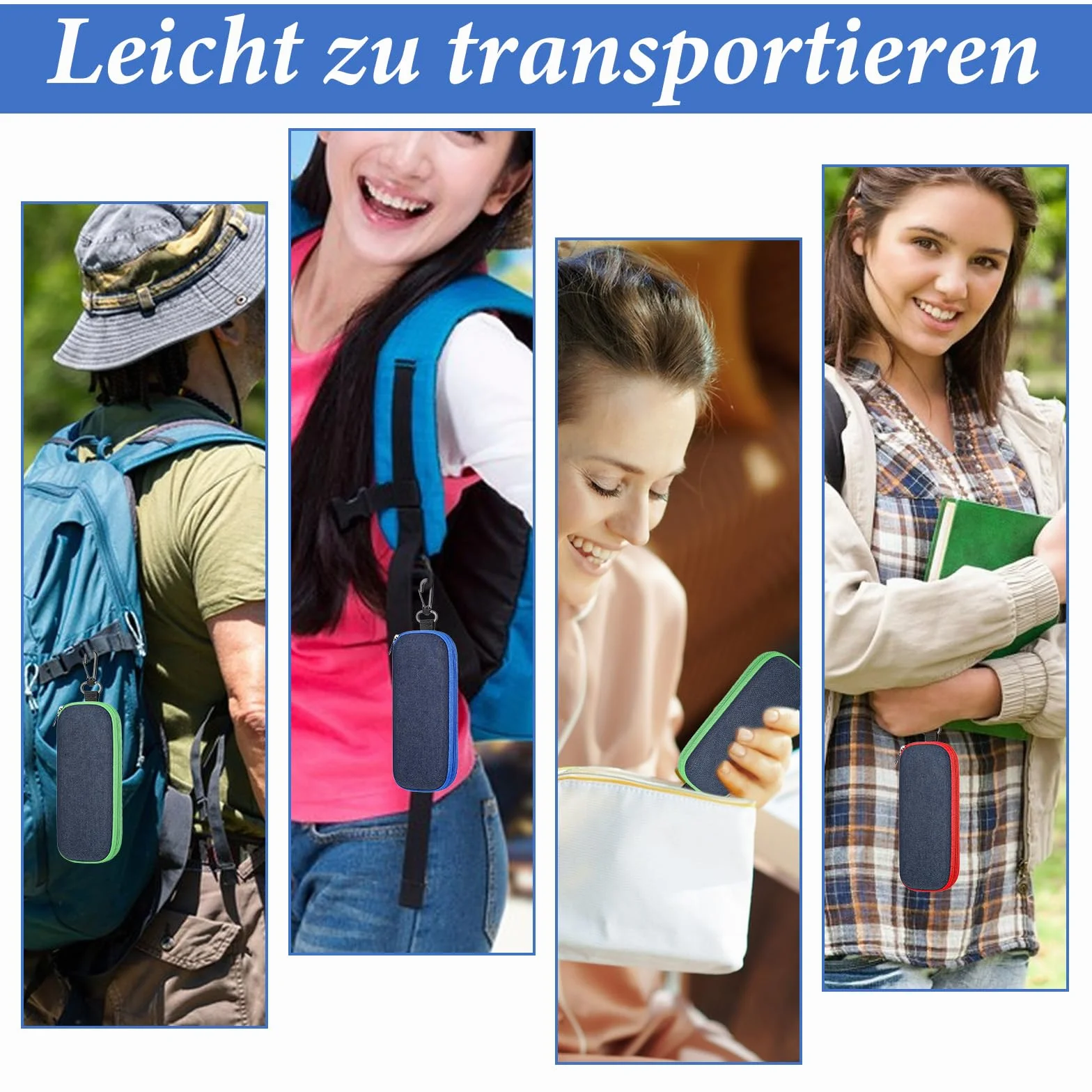 JJUNW 3 sztuki etui na okulary, twarde etui na okulary z materiału denimu, etui na okulary przeciwsłoneczne, etui podróżne, kieszeń na okulary, z zamkiem błyskawicznym, twarde etui na okulary