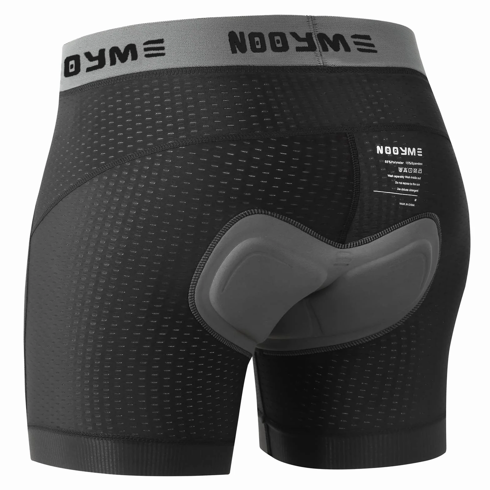 Nooyme, Męskie spodenki rowerowe z wyściółką 3D, szybkoschnące spodnie rowerowe, rozciągliwe spodenki rowerowe z poliamidu i elastanu, zwiększona elastyczność i przepuszczalność powietrza