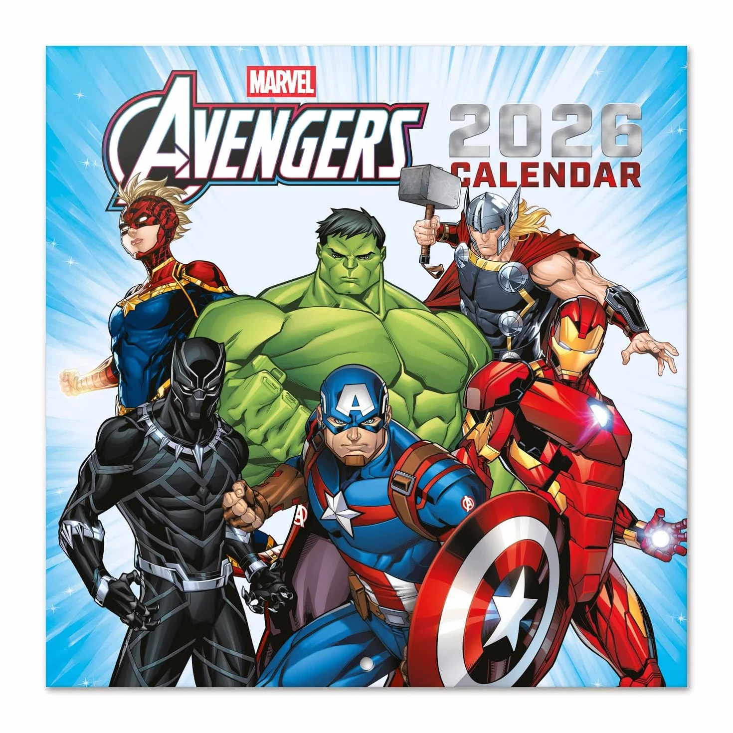 Grupo Erik Wall Calendar 2026 - Marvel Avengers Calendar 2026 | Square 30 x 30 cm - 12 x 12 inches Wall Planner, Family Planner Month To View | The Avengers Gifts, Marvel Gifts For Friends