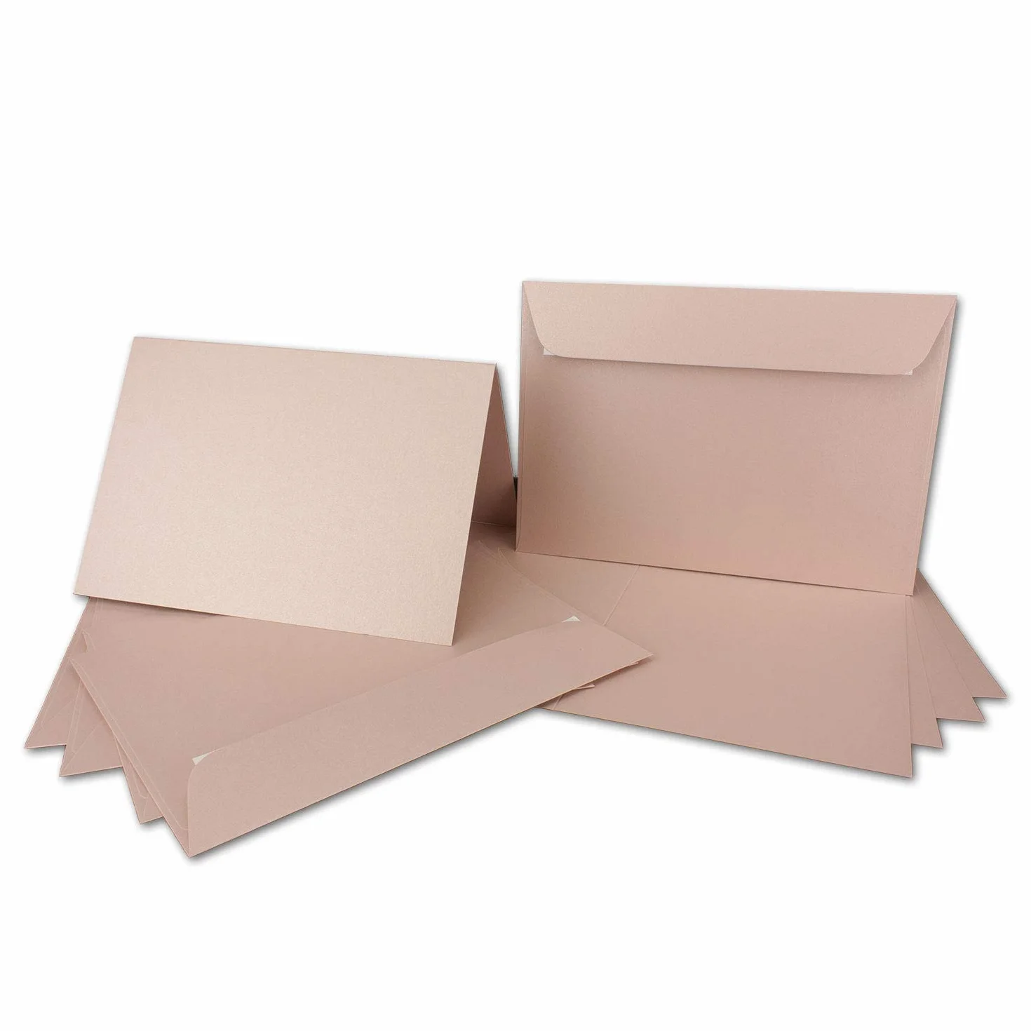 ARTOZ NORDANA 25 x DIN A5 zestaw kartek składanych z kopertami DIN C5 - różowy glow - 300 g/m² - 14,8 x 21 cm - błyszczący papier do majsterkowania i drukowania