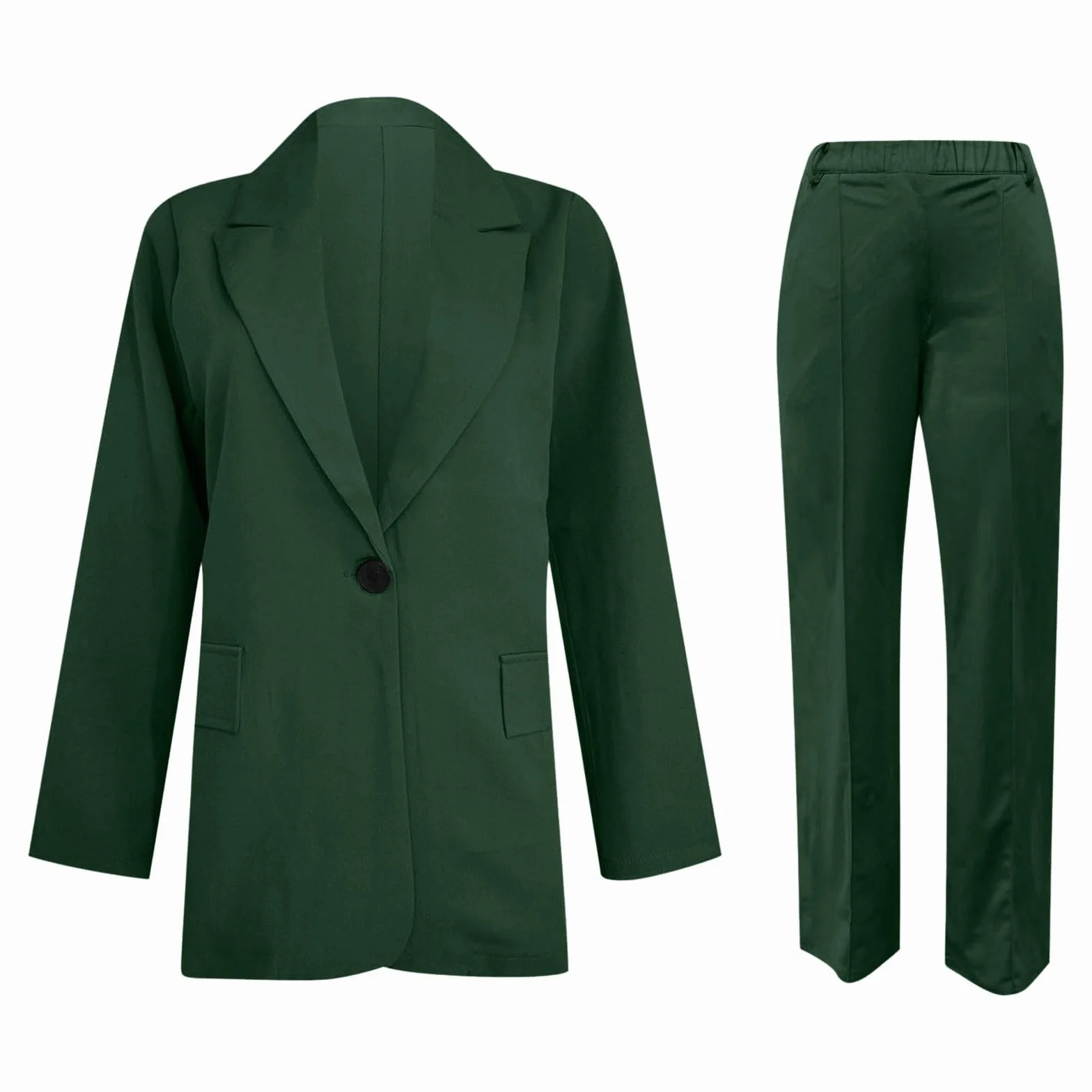 Spodnie damskie, sportowy, elegancki, biznesowy, zestaw 2-częściowy, slim fit, marynarka, spodnie dresowe dla kobiet, odświętny, sportowy dres do spodni, krój slim fit, strój rekreacyjny