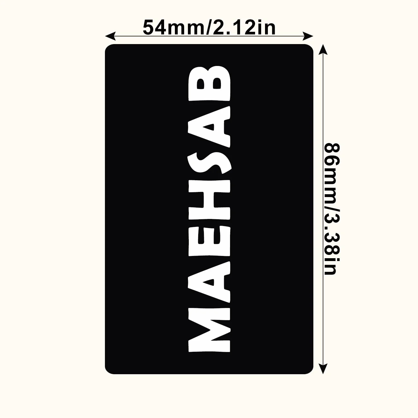100 Szt Puste Metal Business Cards, MaehSab 0.2mm Aluminum Laser Engraved Czarna karta nazwa, Metalic Biuro nazwa Cards DIY Gift, VIP Cards DIY (86 x 54 mm)