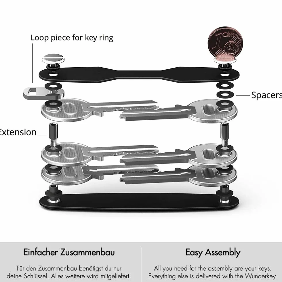 WUNDERKEY® - Organizer na Klucze Premium Made in Germany | Etui na Klucze | Kółko na Klucze