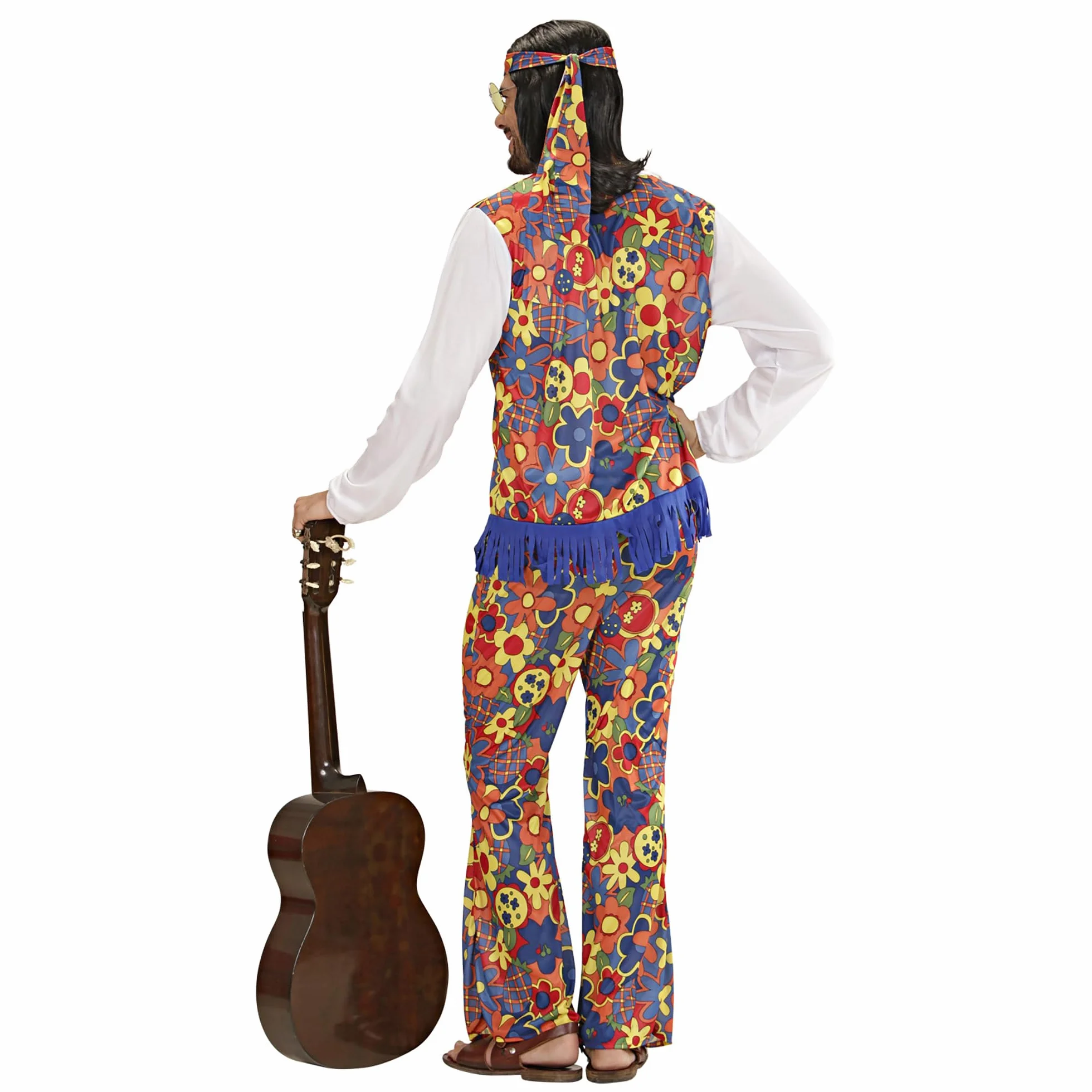 W WIDMANN MILANO Party Fashion - Kostium Hippie Man, Flower Power, Karnawał, Impreza tematyczna