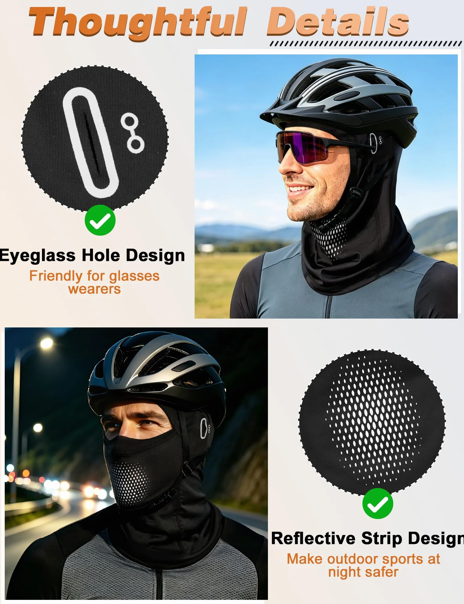 MELLIEX Cooling letnia kominiarka, wielofunkcyjna kominiarka chłodząca Balaclava z otworami na okulary, do motocykla, roweru, wspinaczki, wędkowania