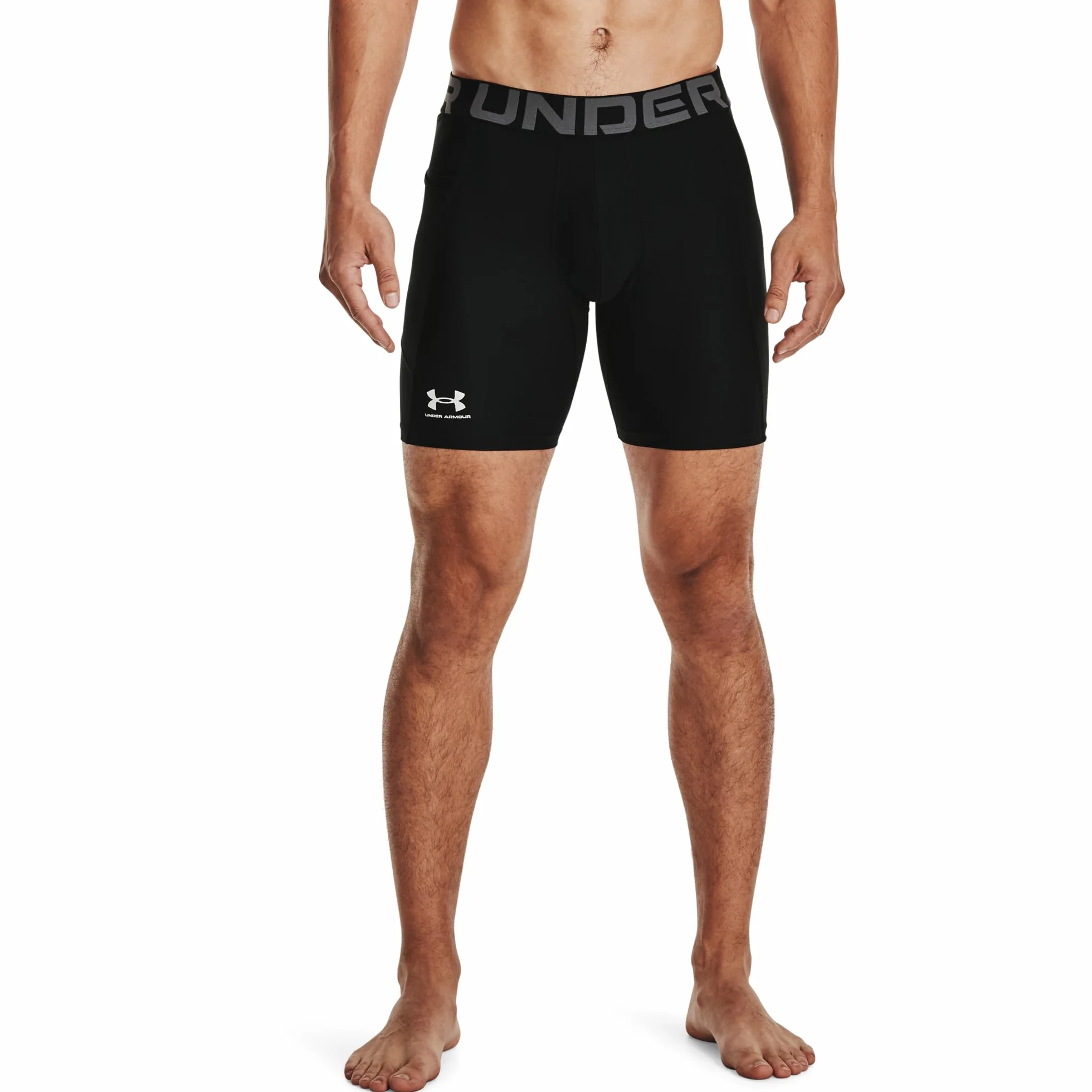 Under Armour Mężczyźni Heatgear 1361596 Szorty, Czarny/Biały, M