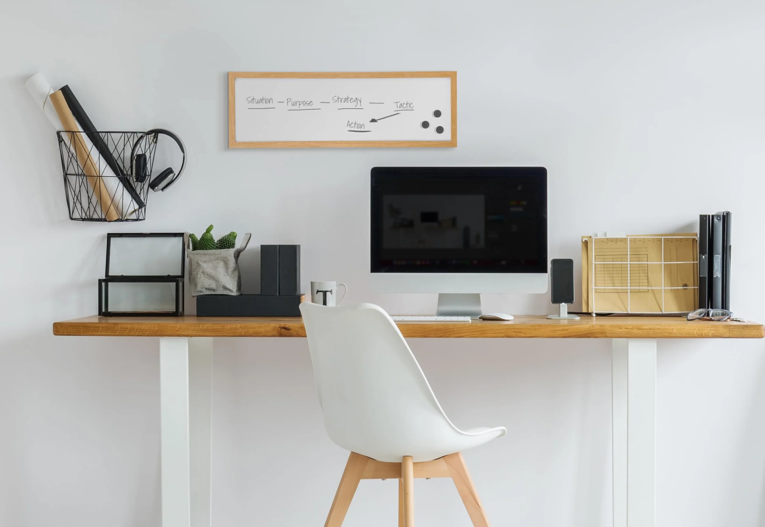 Bi-Office MM71001230 – planer magnetyczny, rama MDF lakierowana stal, 90 x 30 cm, kolor dębowy