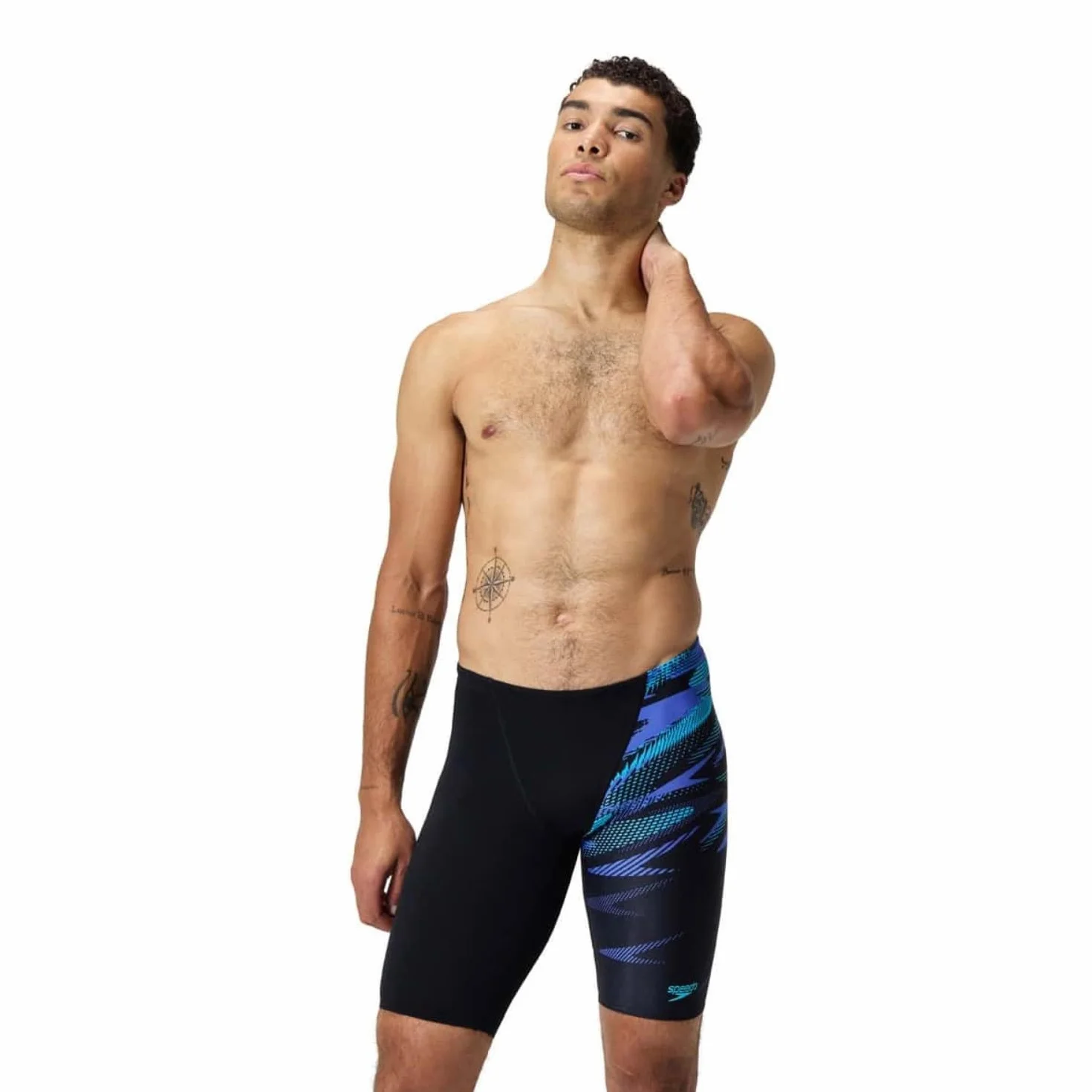 Speedo Hyperboom męskie spodnie do pływania z wycięciem w kształcie litery V, szybkoschnące, treningowe, fitness, odporne na działanie chloru, odzież do pływania (1 opakowanie)