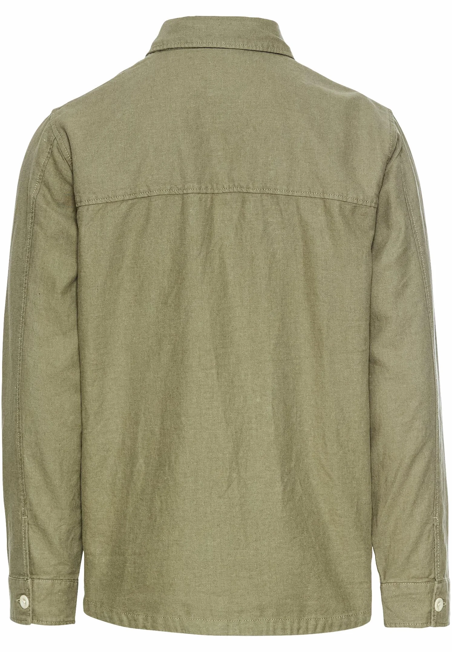 camel active Męski overshirt z mieszanki lnu i bawełny, ciemnozielony, M