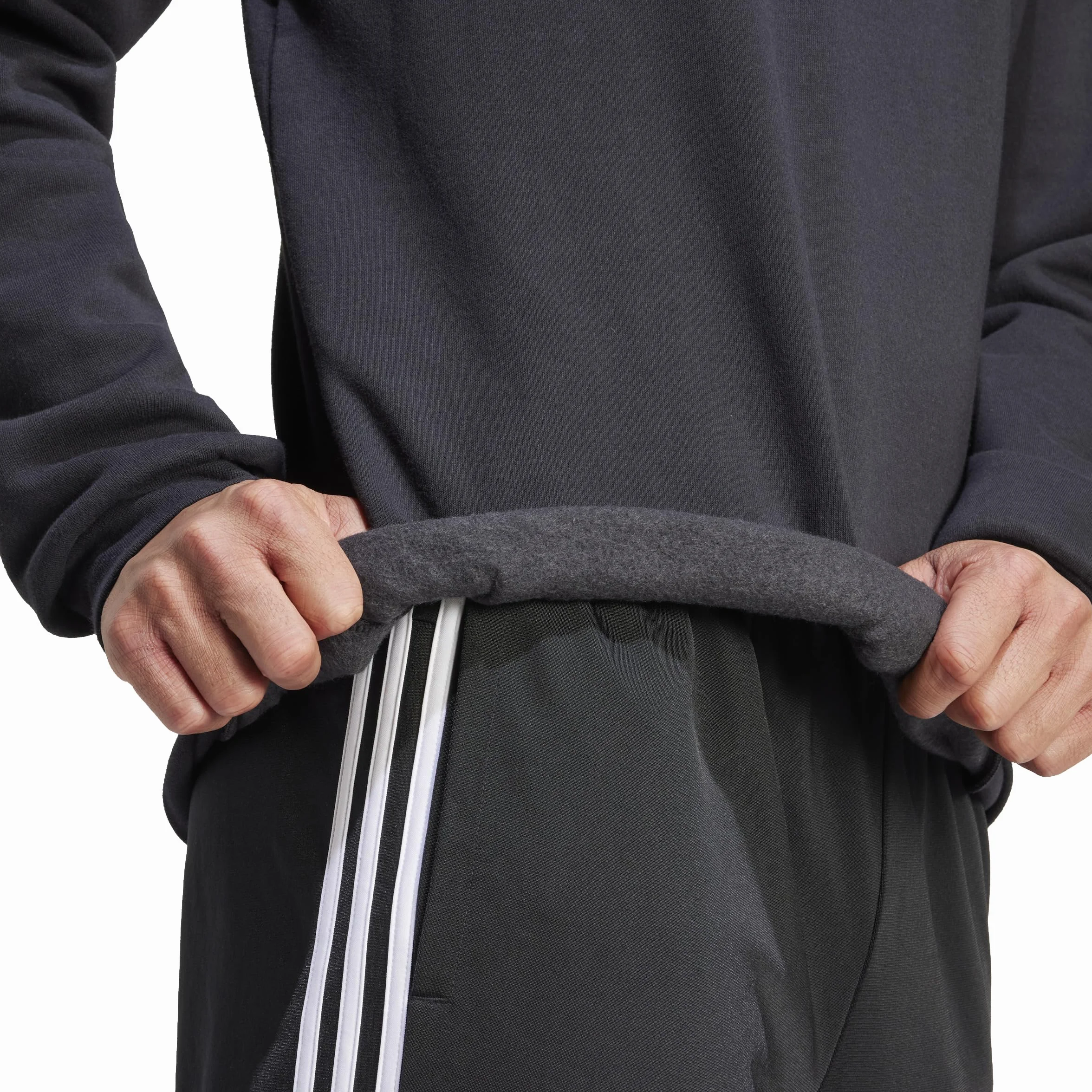 adidas Mężczyźni FEELCOZY ESSENTIALS FLEECE SWEATSHIRT, Black/White, L