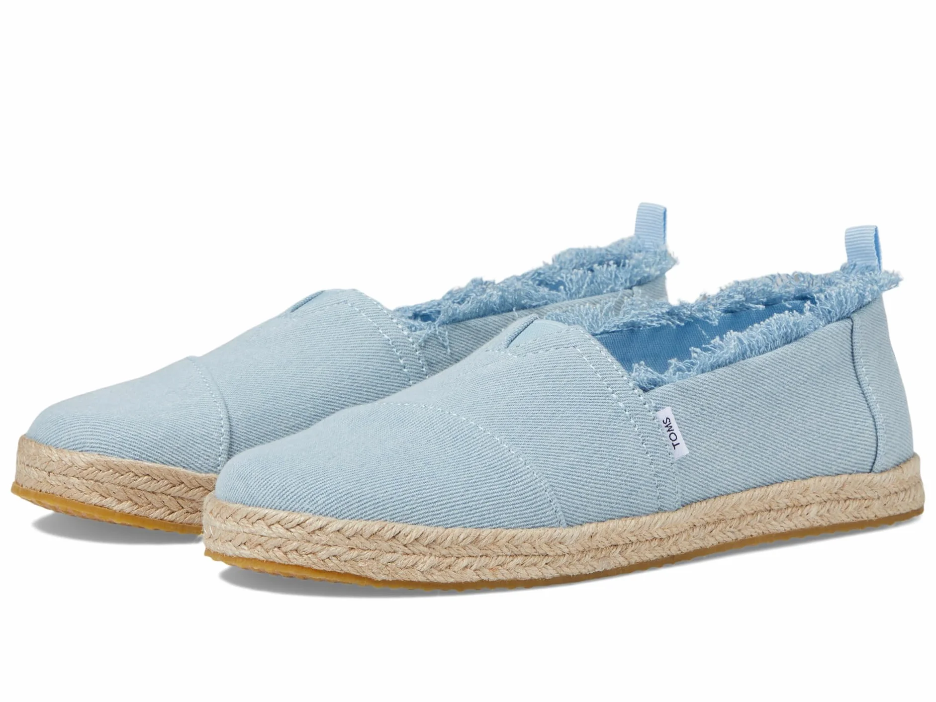 TOMS Alpargata Lina Loafer Płaski, Pastelowy Niebieski Sprany Denim, 11 UK Dziecko, Pastelowy niebieski sprany dżins, 11 UK Child