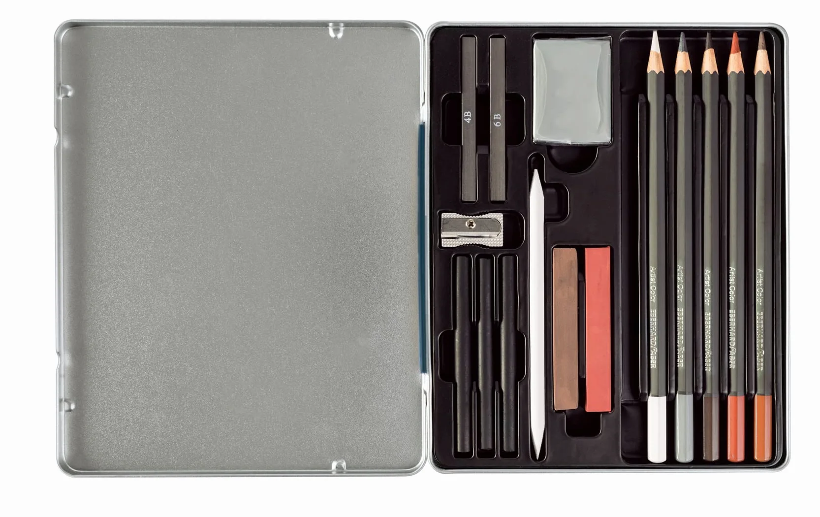 Eberhard Faber 516916 - Zestaw do rysowania Artist Colour, 16 elementów, do szkiców i rysunków kredą