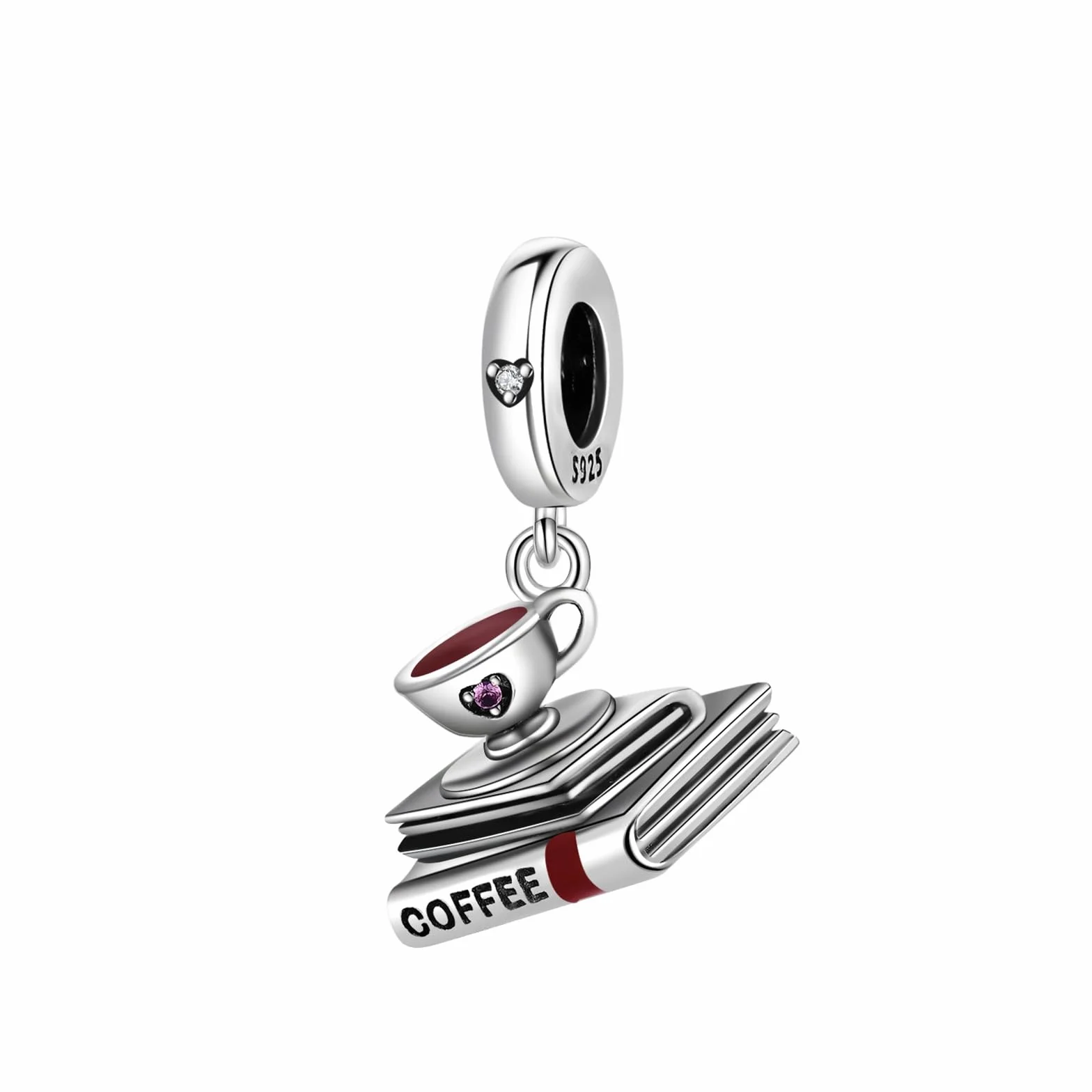 Srebrny charms próby 925 – różne zawieszki z motywami jedzenia i napojów do bransoletek – kawa, herbata, rogalik, piwo, cytryna, czekolada, słodycze, lody, koktajle, wzory na ciasta
